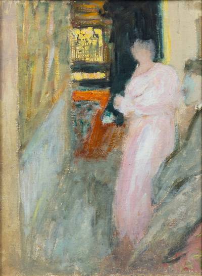 Intérieur avec deux personnages