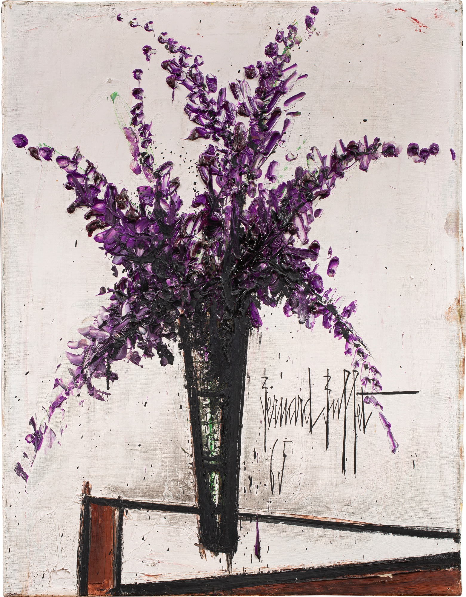 Bernard Buffet — Delphiniums mauves I