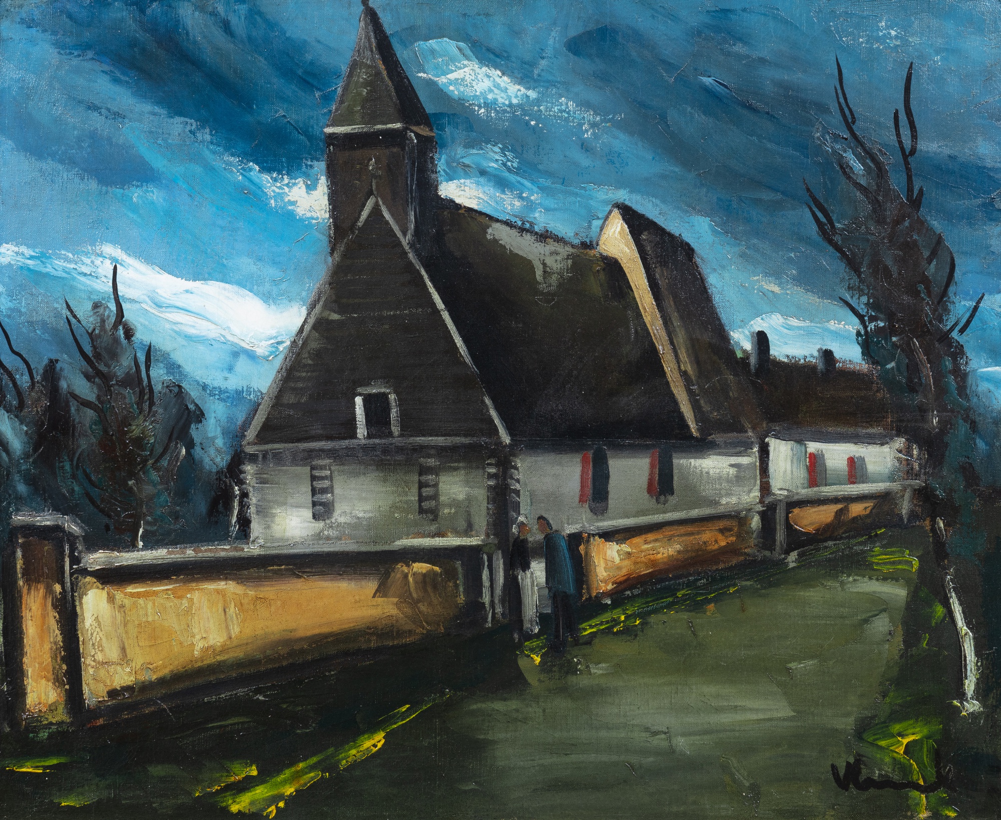 Maurice de Vlaminck — Château et Eglise de Ledenix (environs d'Oloron Sainte-Marie)
