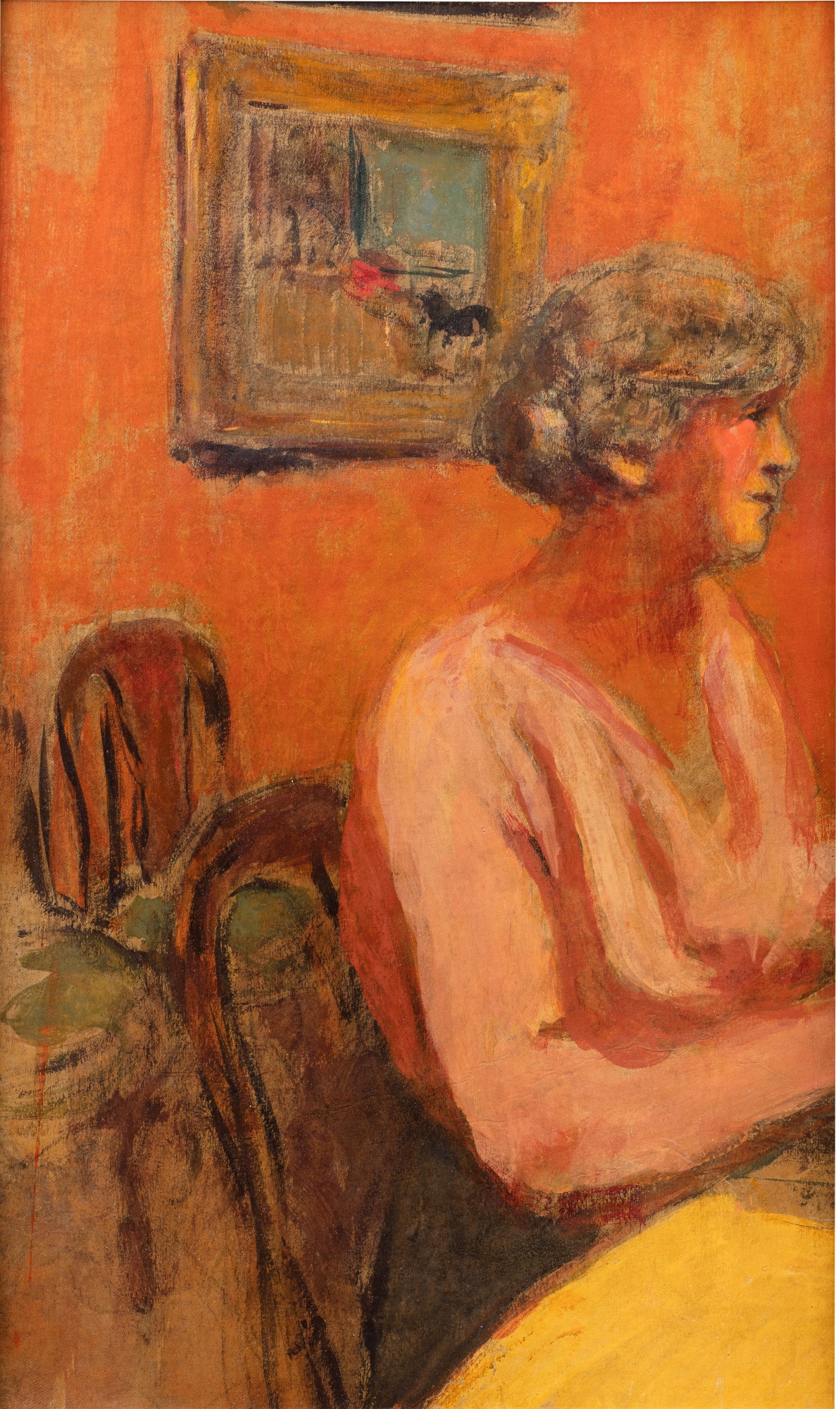 Lucie Hessel dans la salle à manger rue de Naples