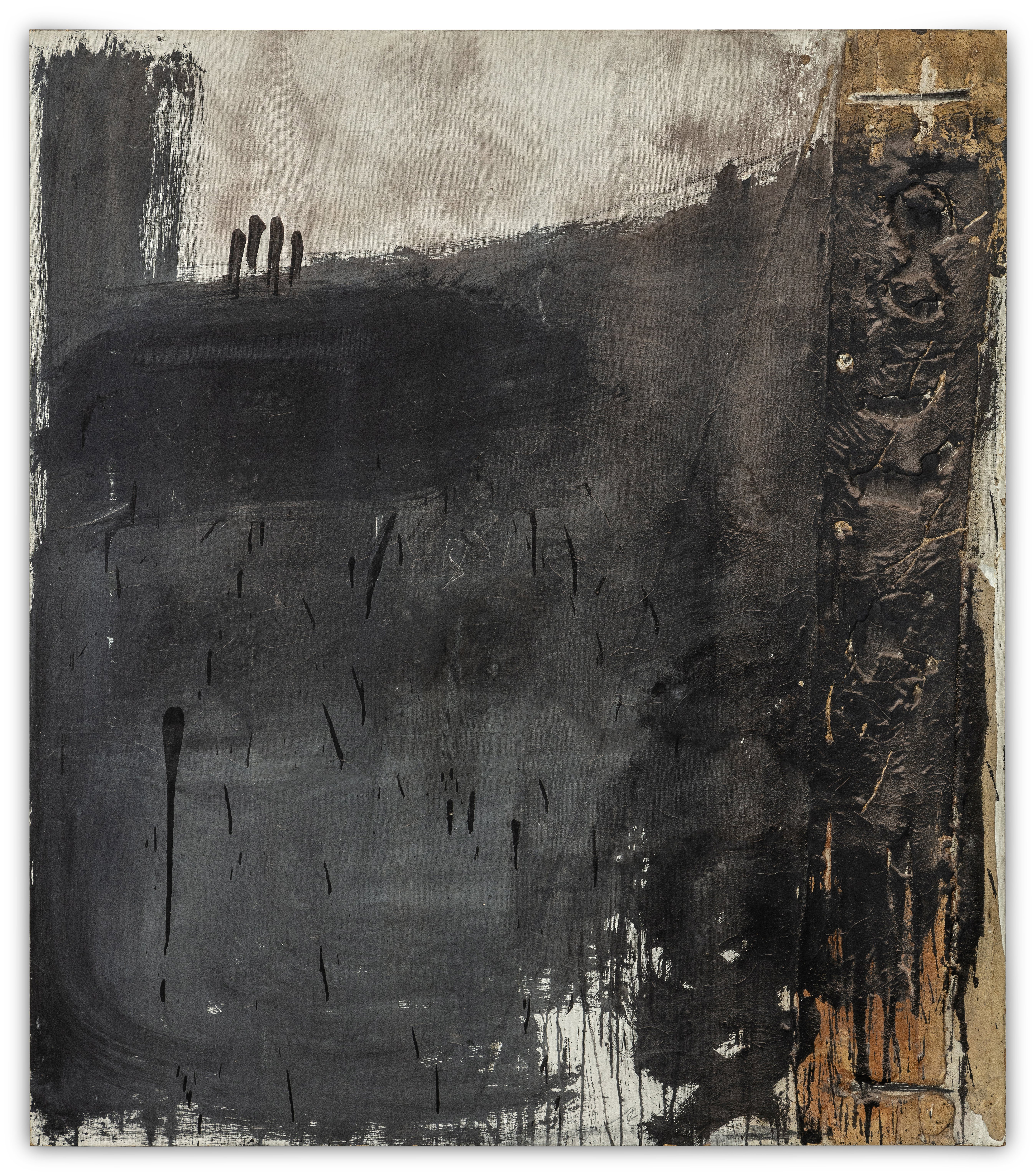 Antoni Tàpies — Gris au relief latéral