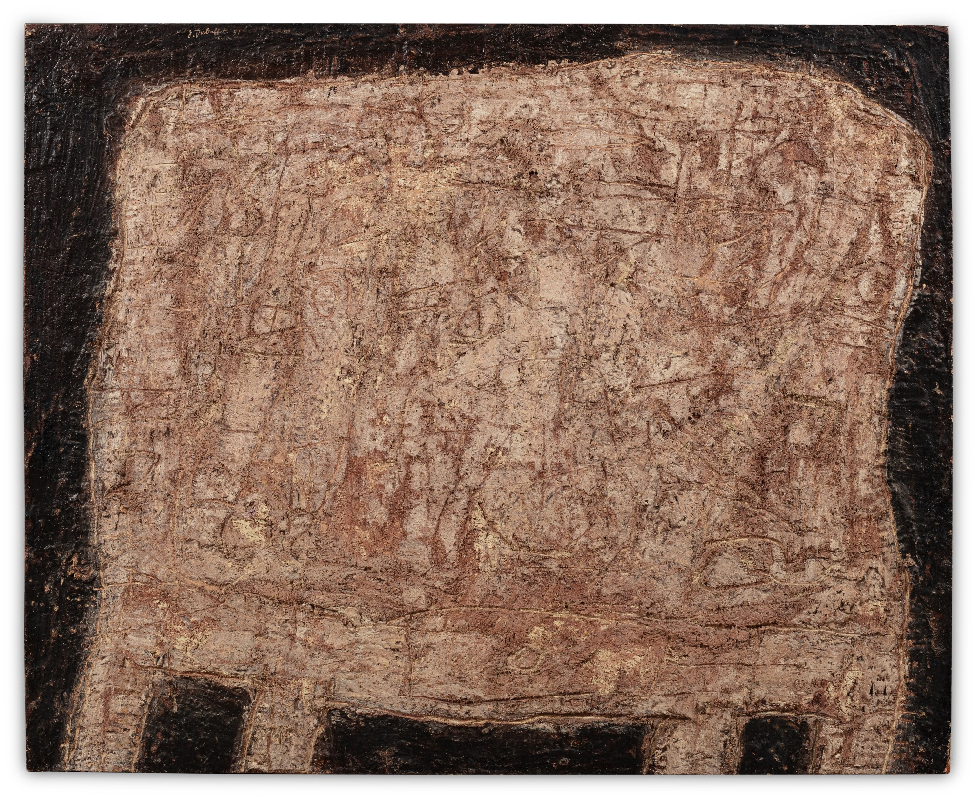 Jean Dubuffet — Table avec objets, traces et souvenirs