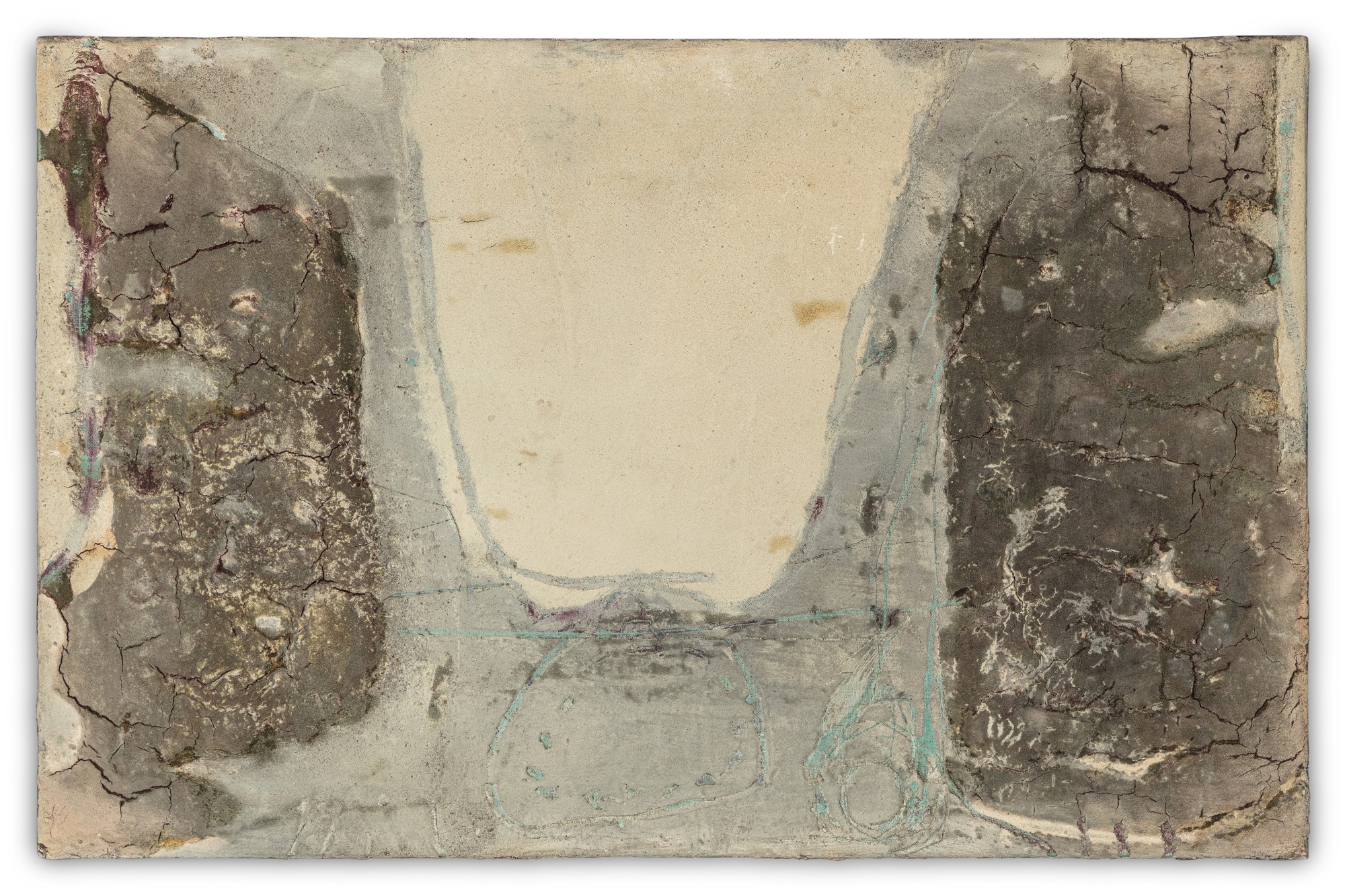 Antoni Tàpies — Rose et blanc. N°LXXXVIII