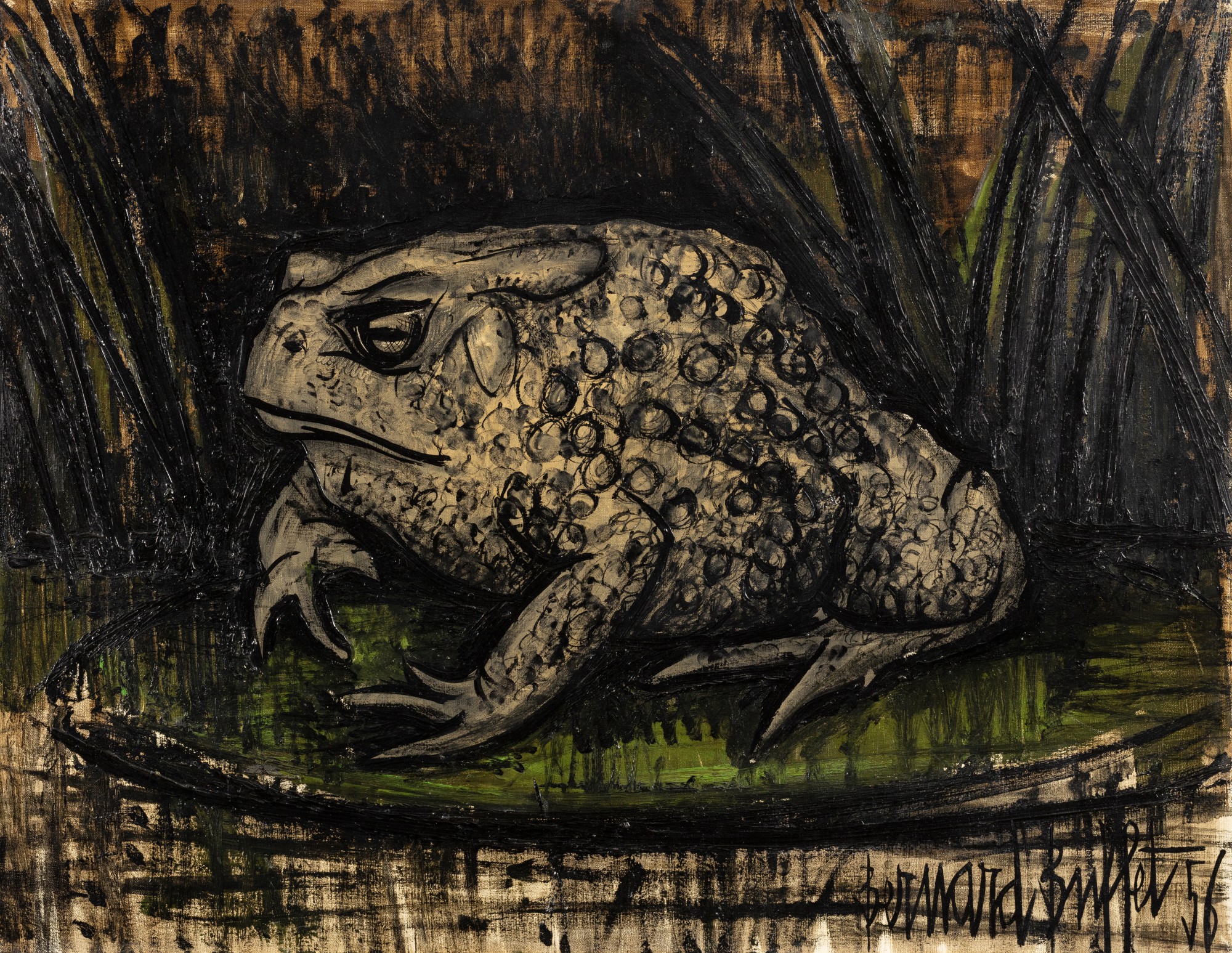 Bernard Buffet — Crapaud sur un nénuphar