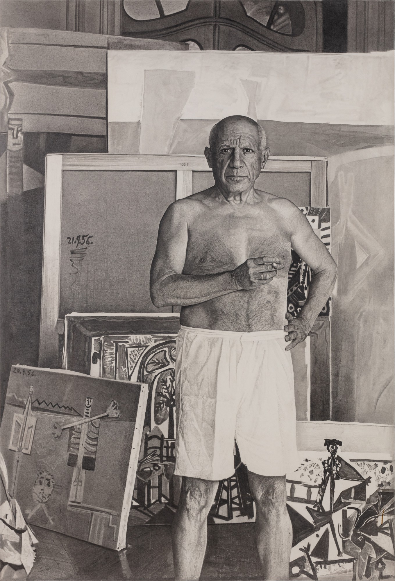 Jean-Olivier Hucleux — Portrait of Pablo Picasso N°3