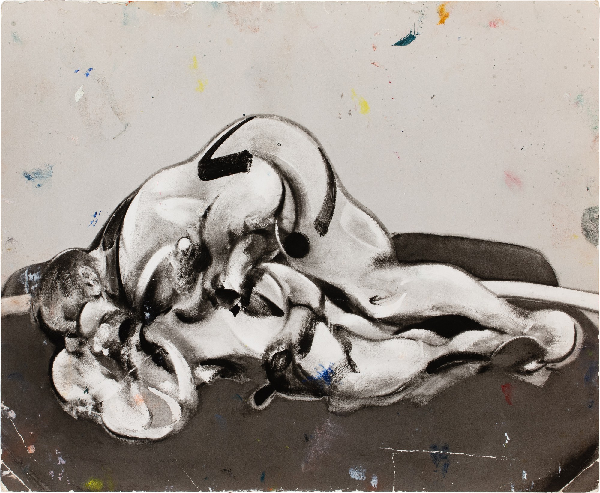 Unknown — Photograph of a detail of 'Triptych - Studies from the Human Body' (Working Document from Francis Bacon's Paris Studio)