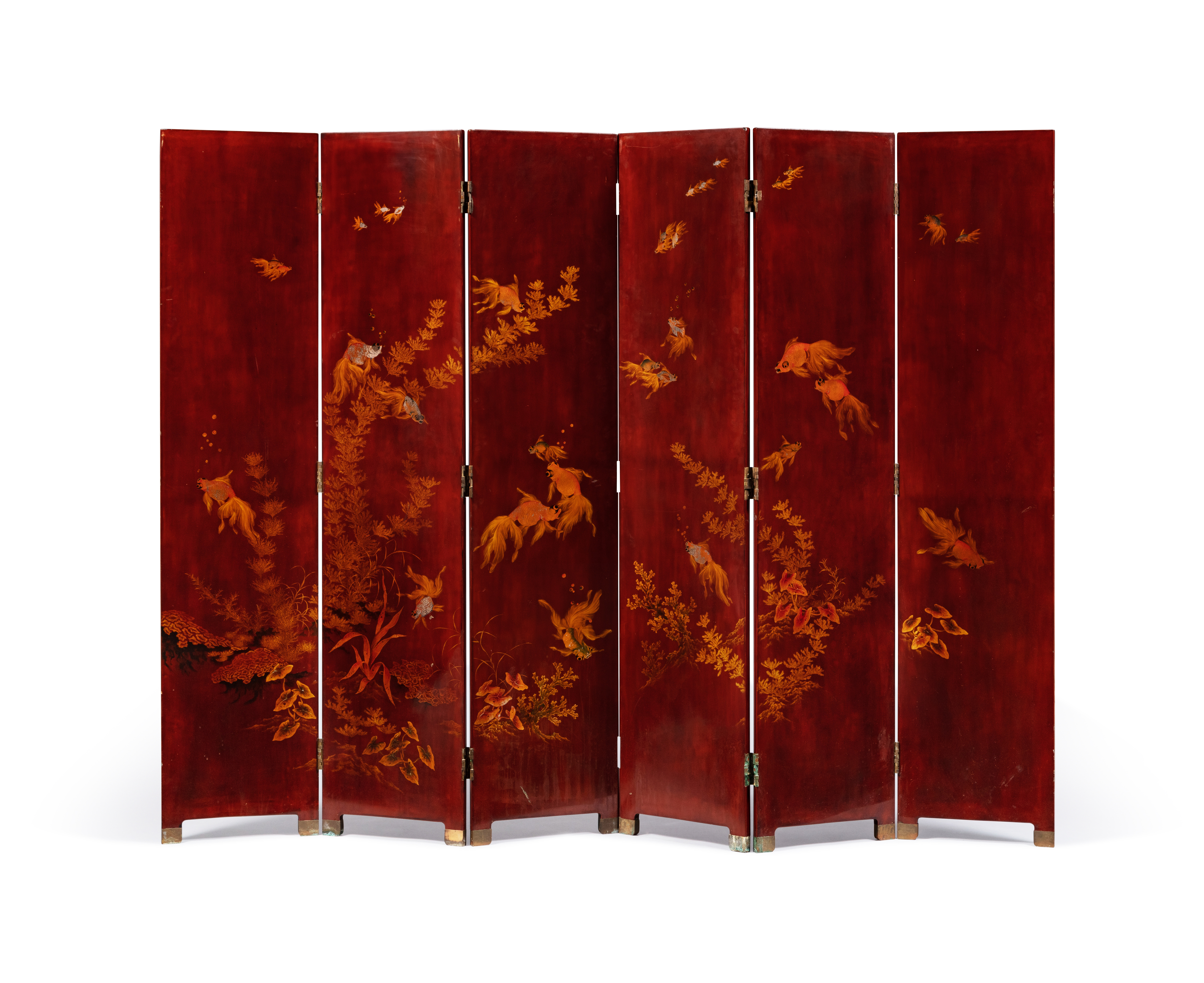 The Hanoi College of Fine Arts — 河內美術學院 , 紅漆地金玉滿堂六扇屏風