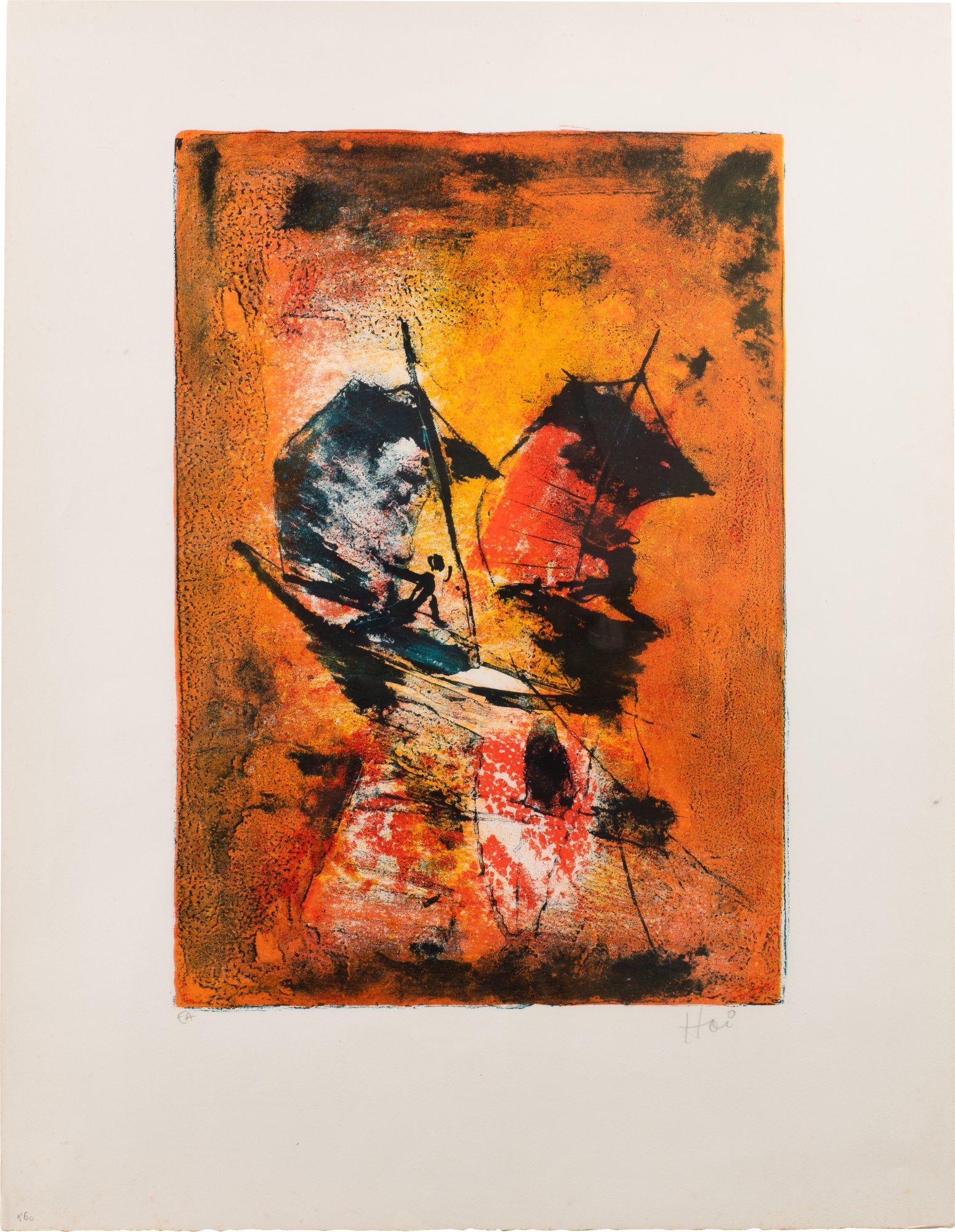 黎白璗 (1921-2015), 夕陽帆影