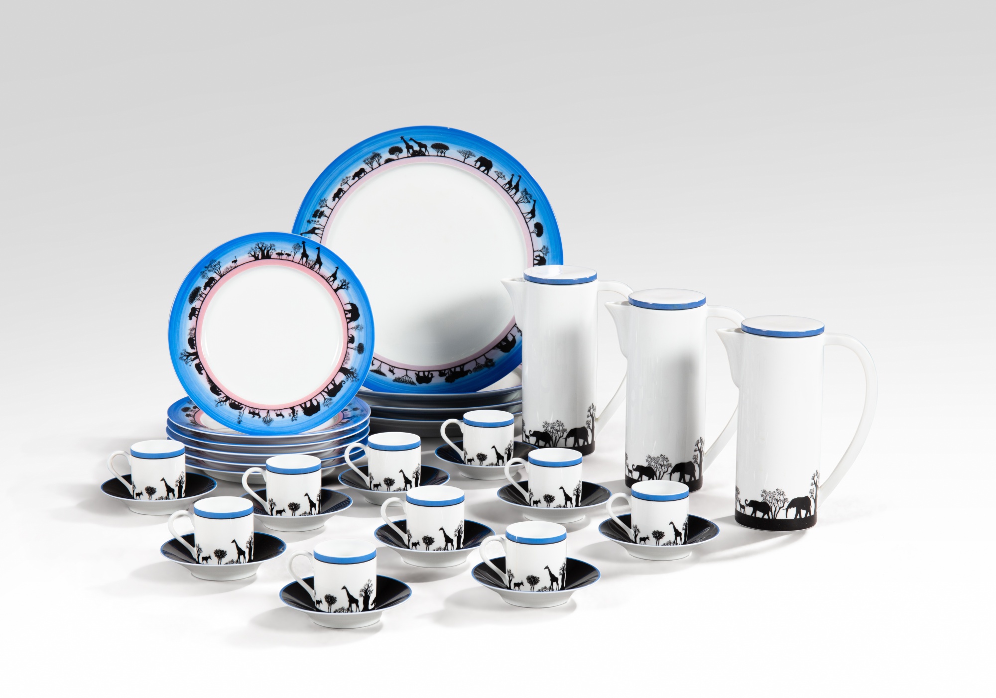 François-Xavier Lalanne — Partie de service de table Les silhouettes