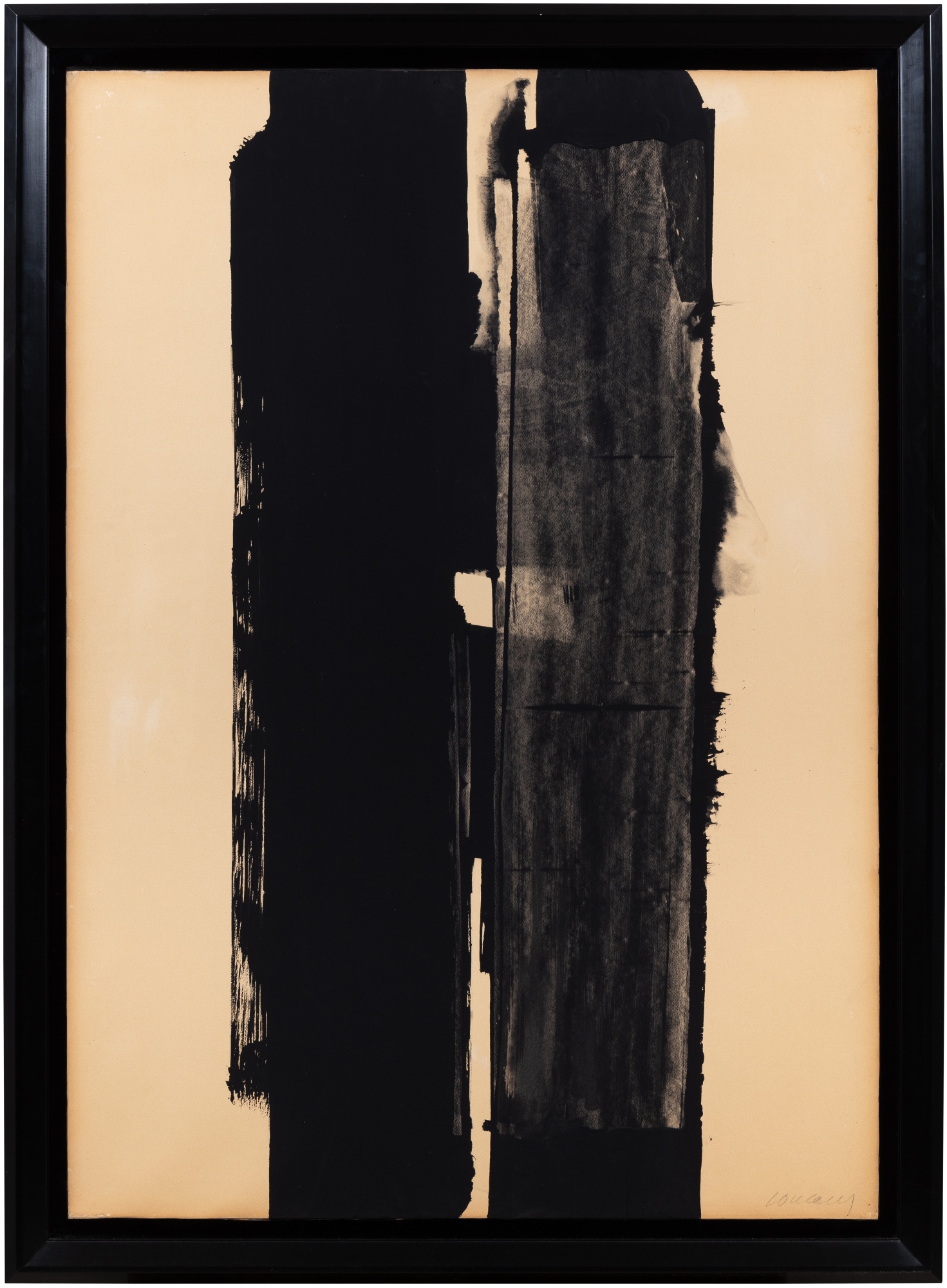 Pierre Soulages — Gouache sur papier 108 x 76 cm, 1973