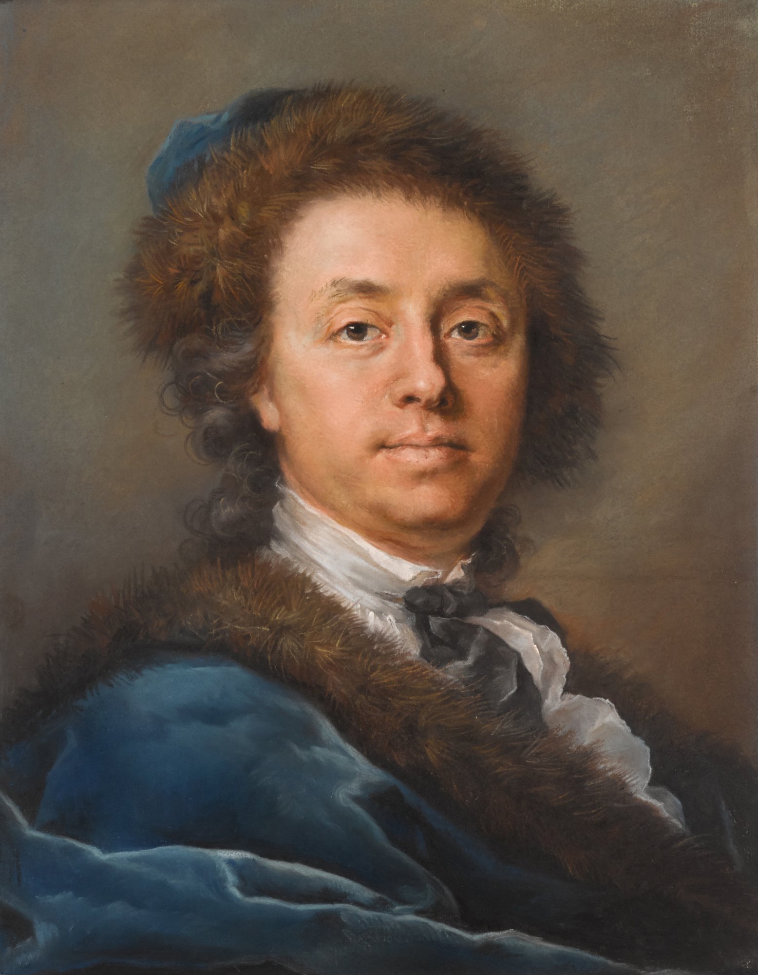 Portrait d'un gentilhomme à la toque de fourrure et à la robe de chambre