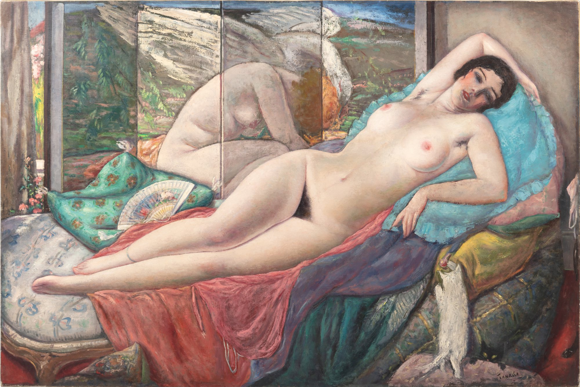 Yasushi Tanaka — Nu au paravent