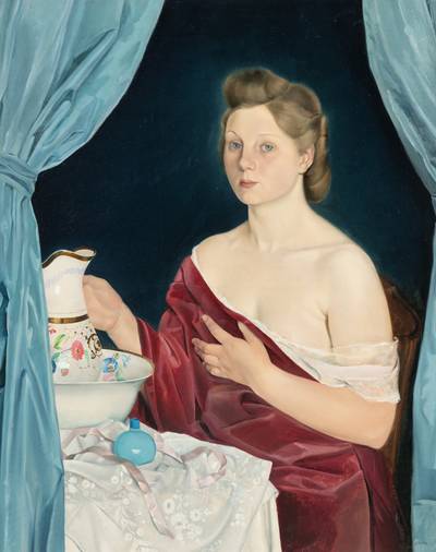 Jeune femme à sa toilette