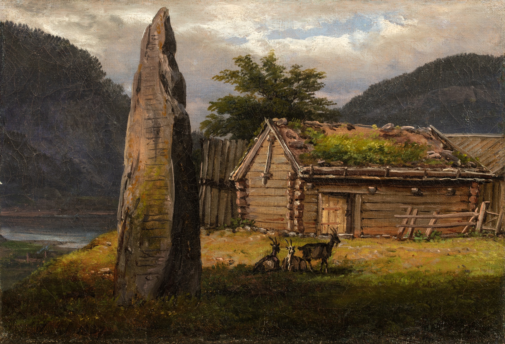 Johan Christian Dahl — Menhir dans un paysage de fjord