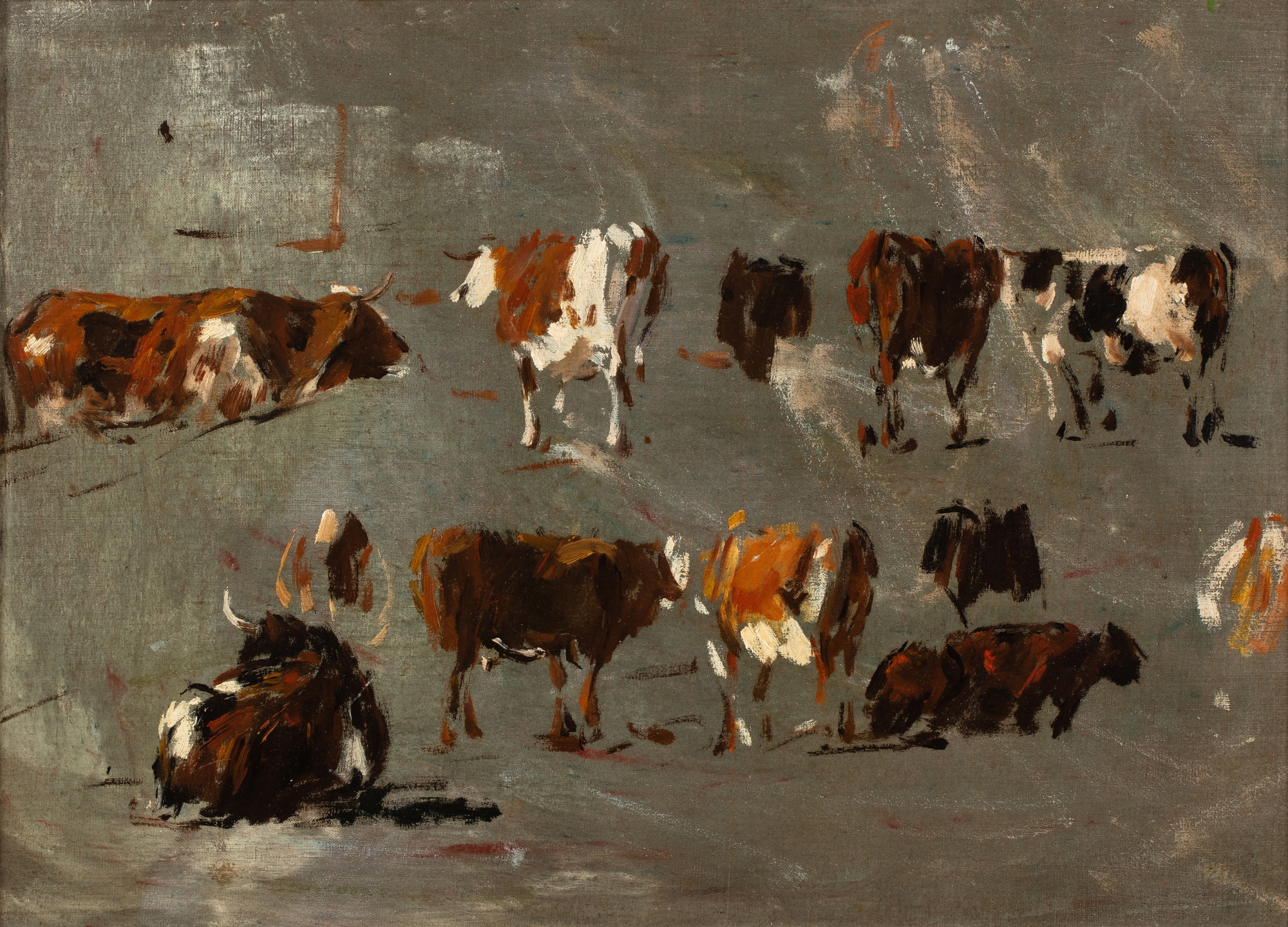 Eugène Boudin — Étude de vaches
