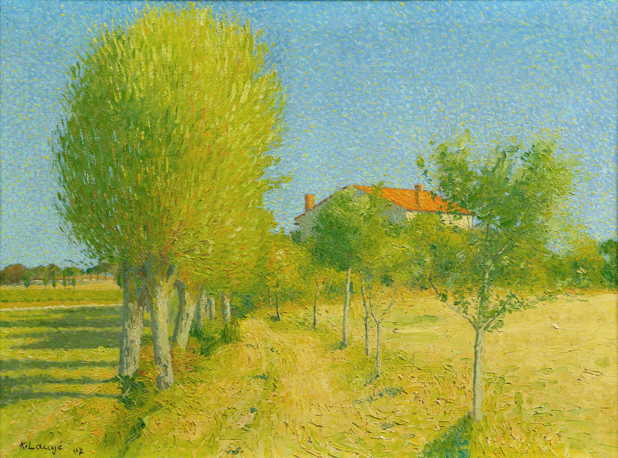 Achille Laugé — L'allée de saules derrière l'Alouette