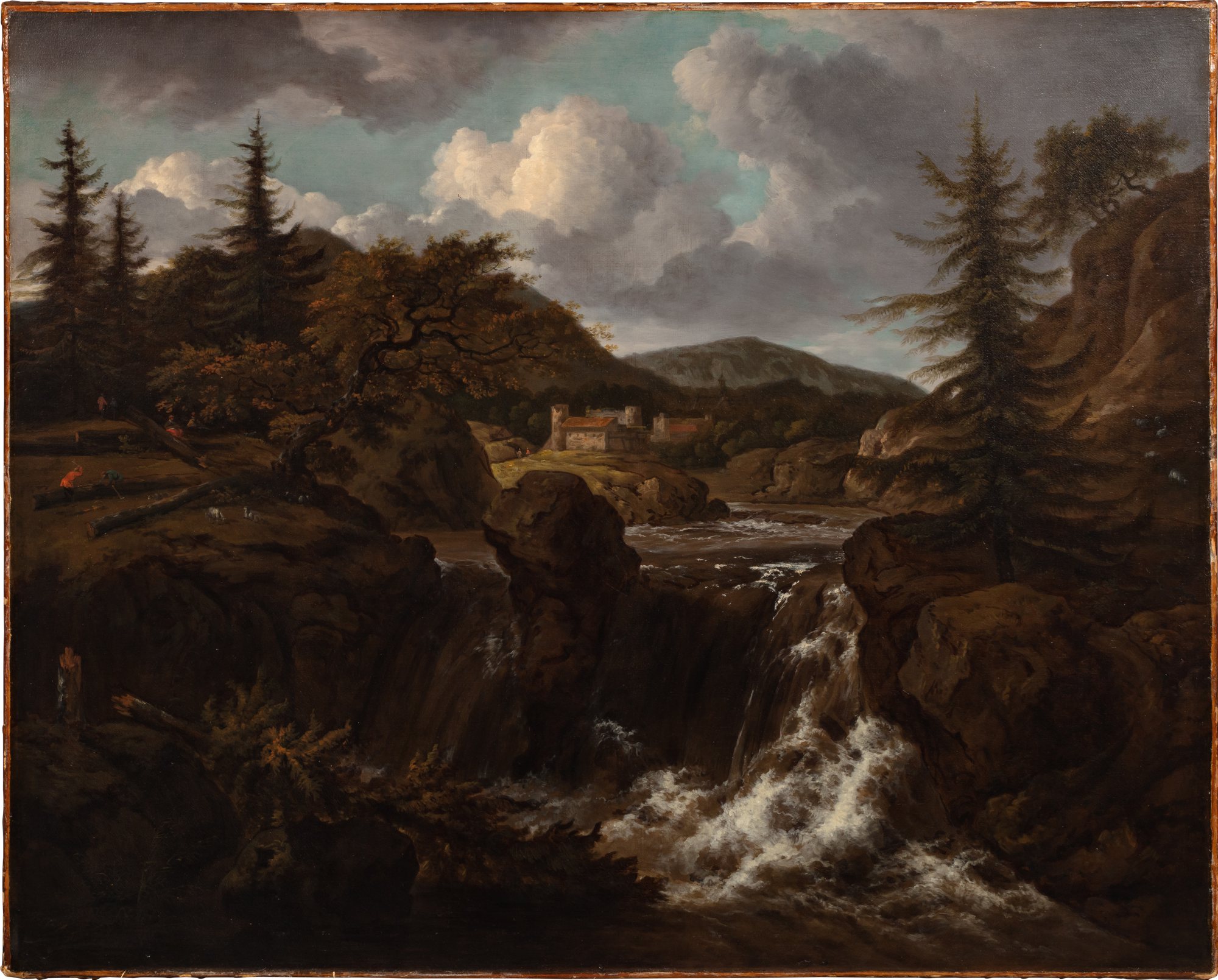 Manner of Jan van Kessel — Paysage à la cascade