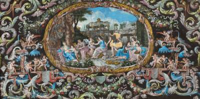 Scène galante, étude pour un éventail