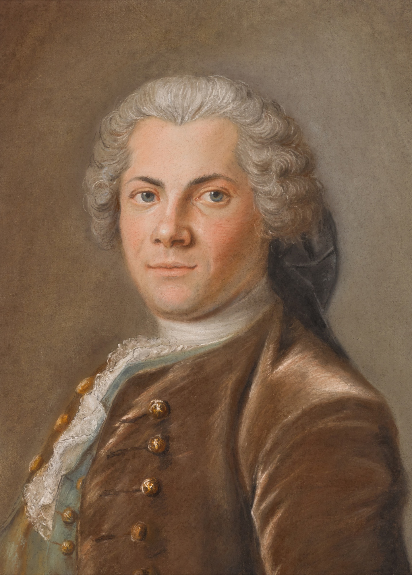 Portrait d'homme en violet