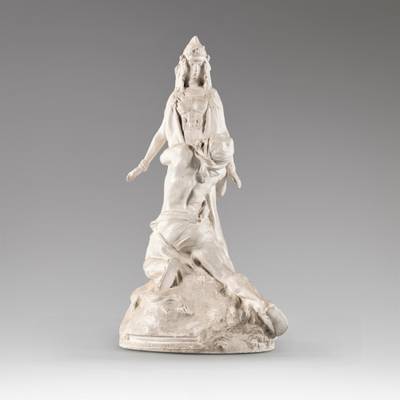 Matho kneeling before Salammbô