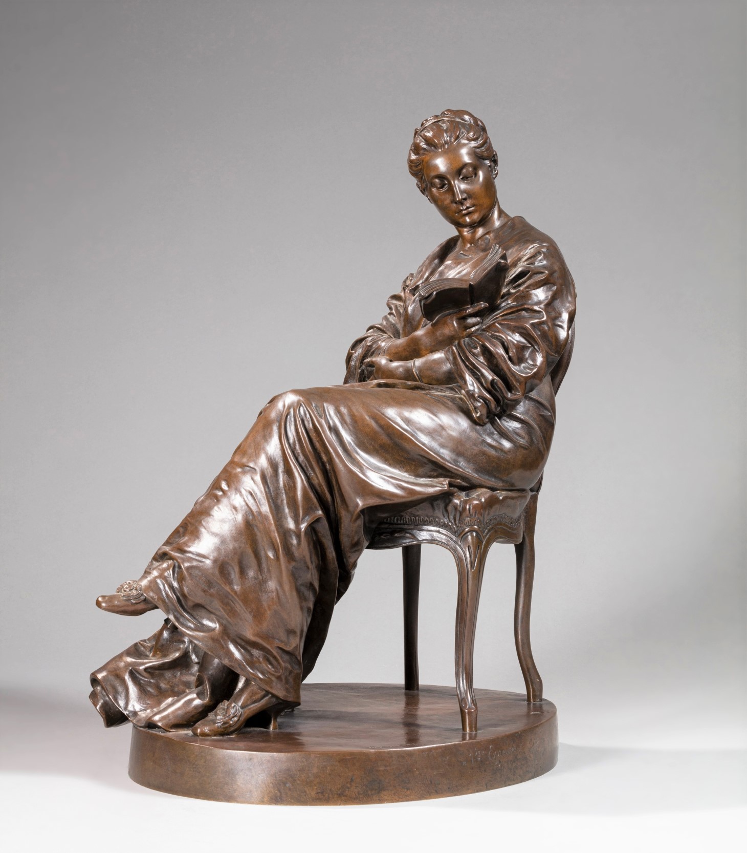 Jules Dalou — The Reader, Seated