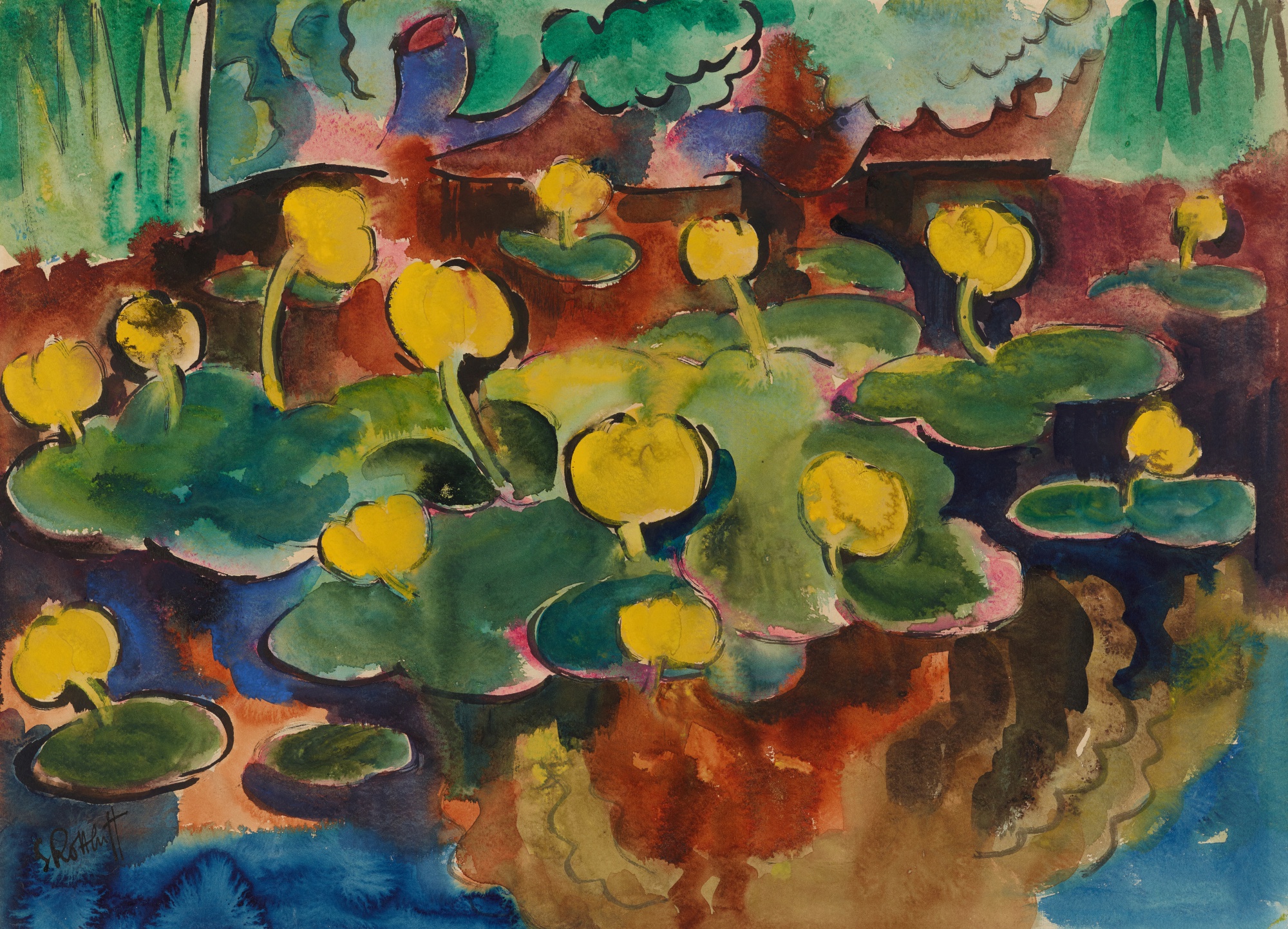 Karl Schmidt-Rottluff — Teichrosen