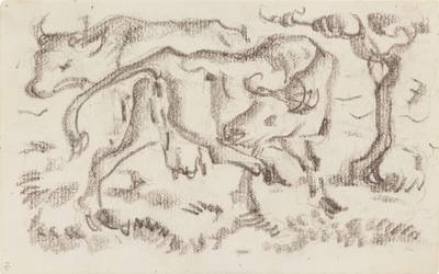 Zwei Kühe in Landschaft