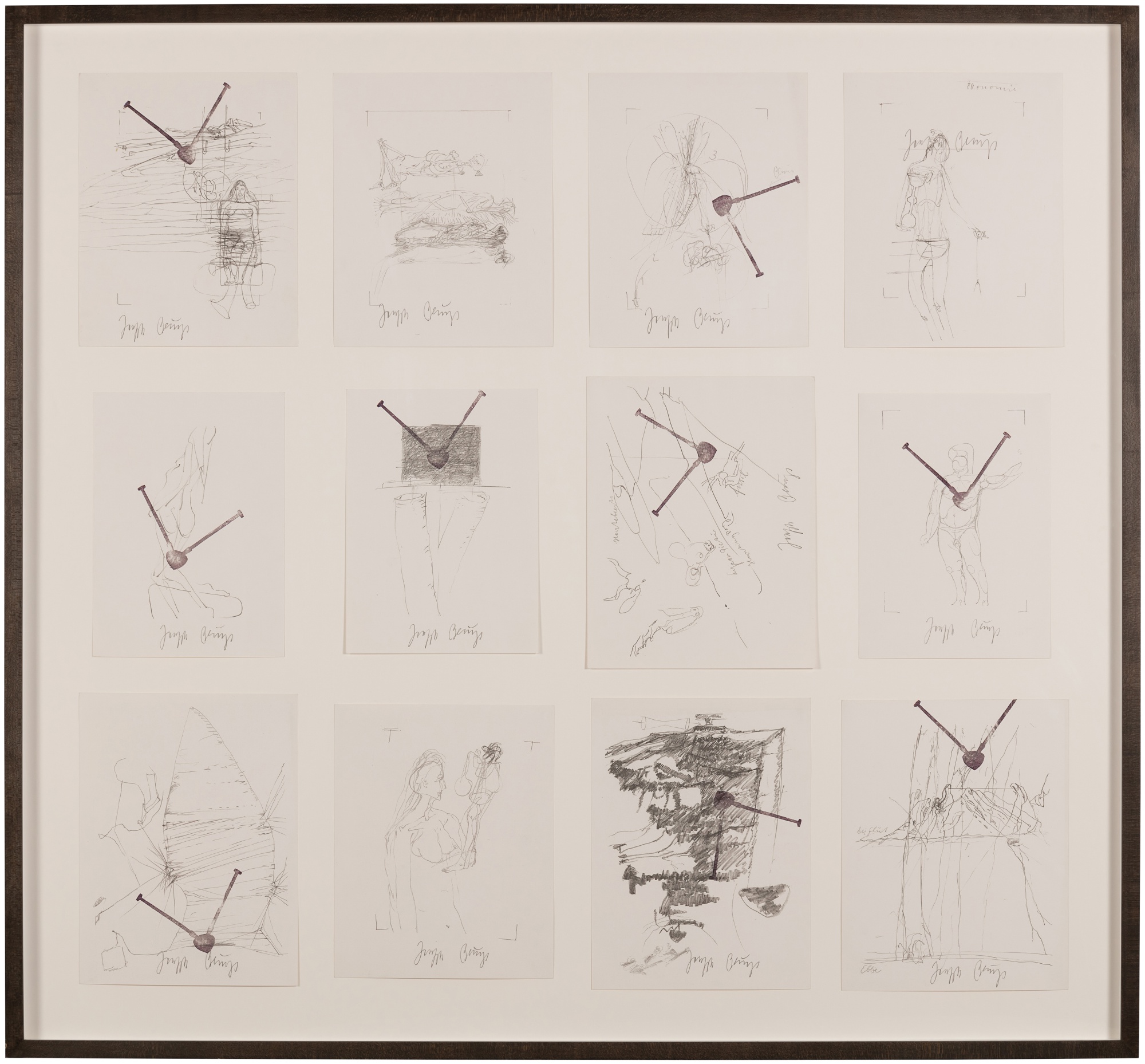 Joseph Beuys — Zeichnungen zu Codices Madrid von Leonardo da Vinci II (Drawings for Codices Madrid by Leonardo da Vinci II)
