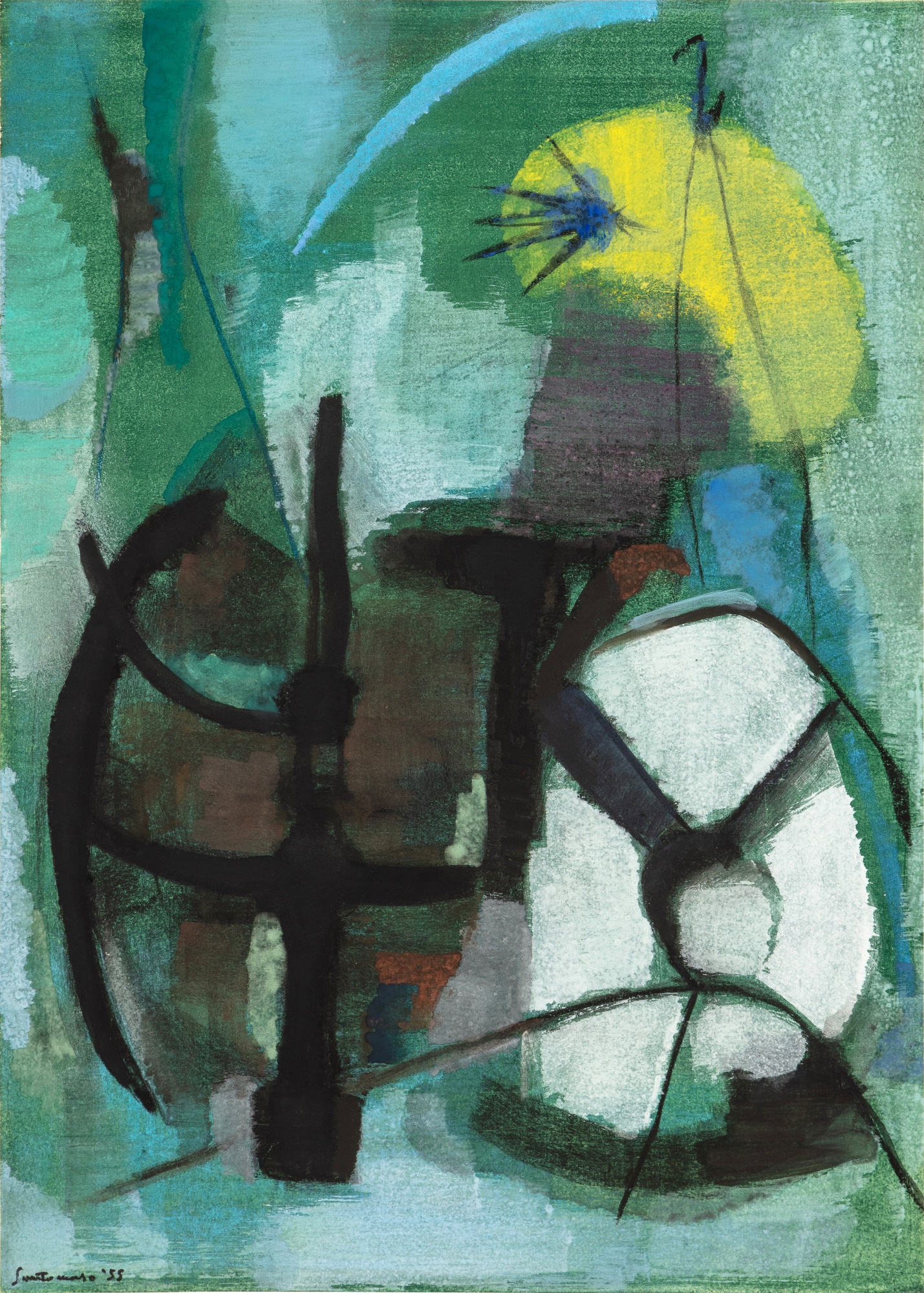 Giuseppe Santomaso — Sans Titre (Ruote e falci)