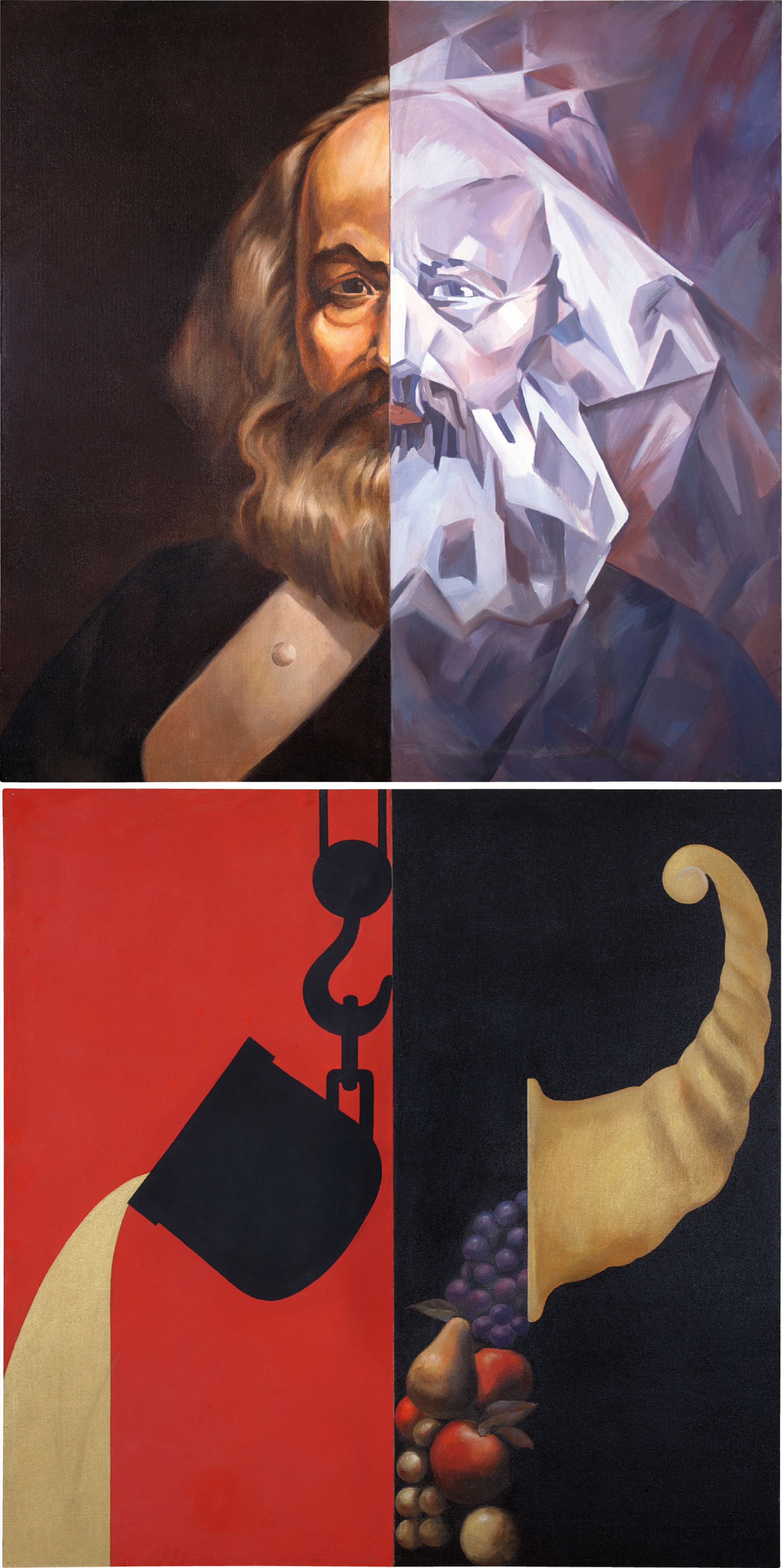 Karl Marx and Cornucopia (Diptych)