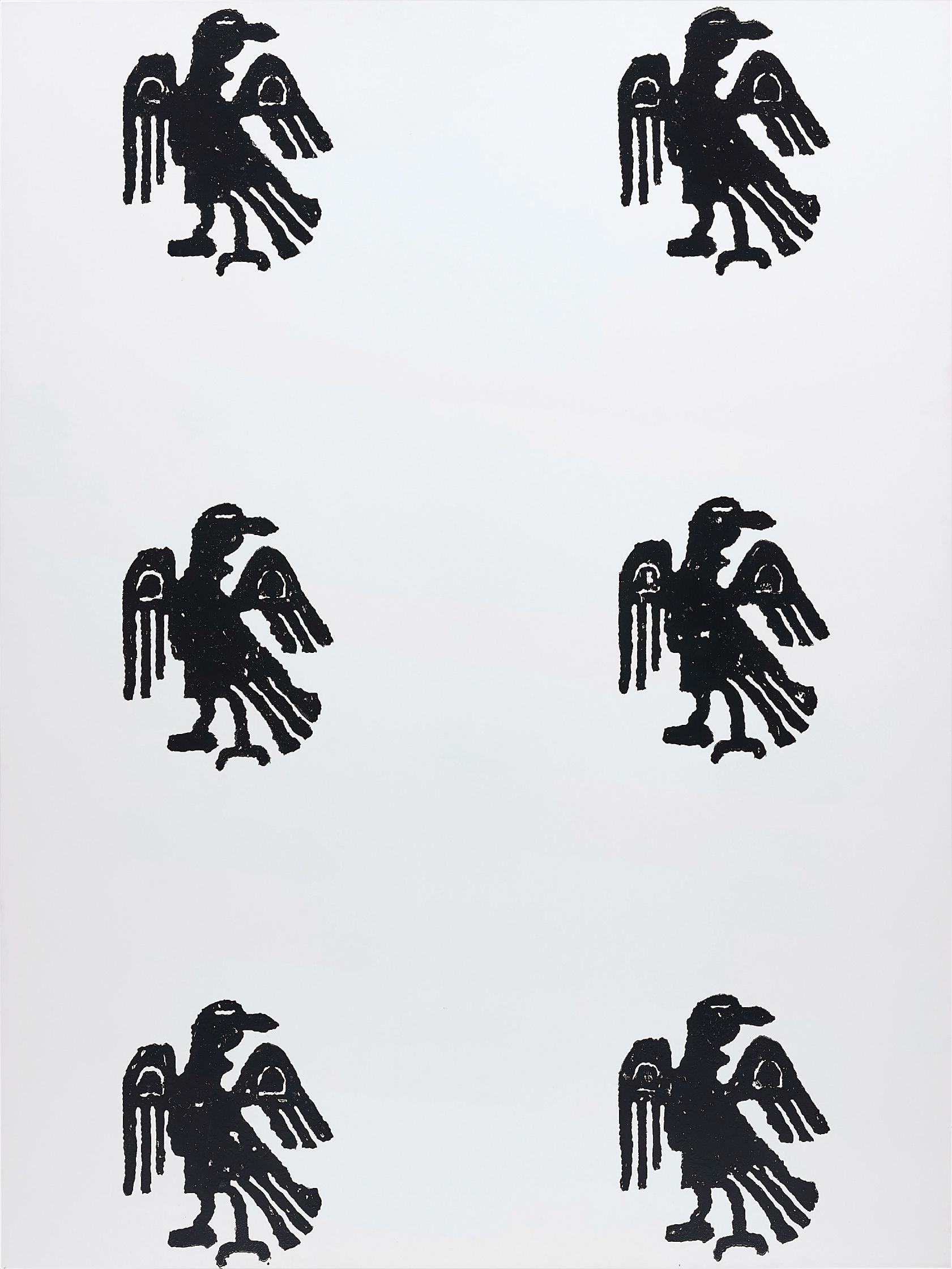 Christopher Wool — Oscillating between the abstract and the figurative, the majestic black eagles of Christopher Wool’s 1989