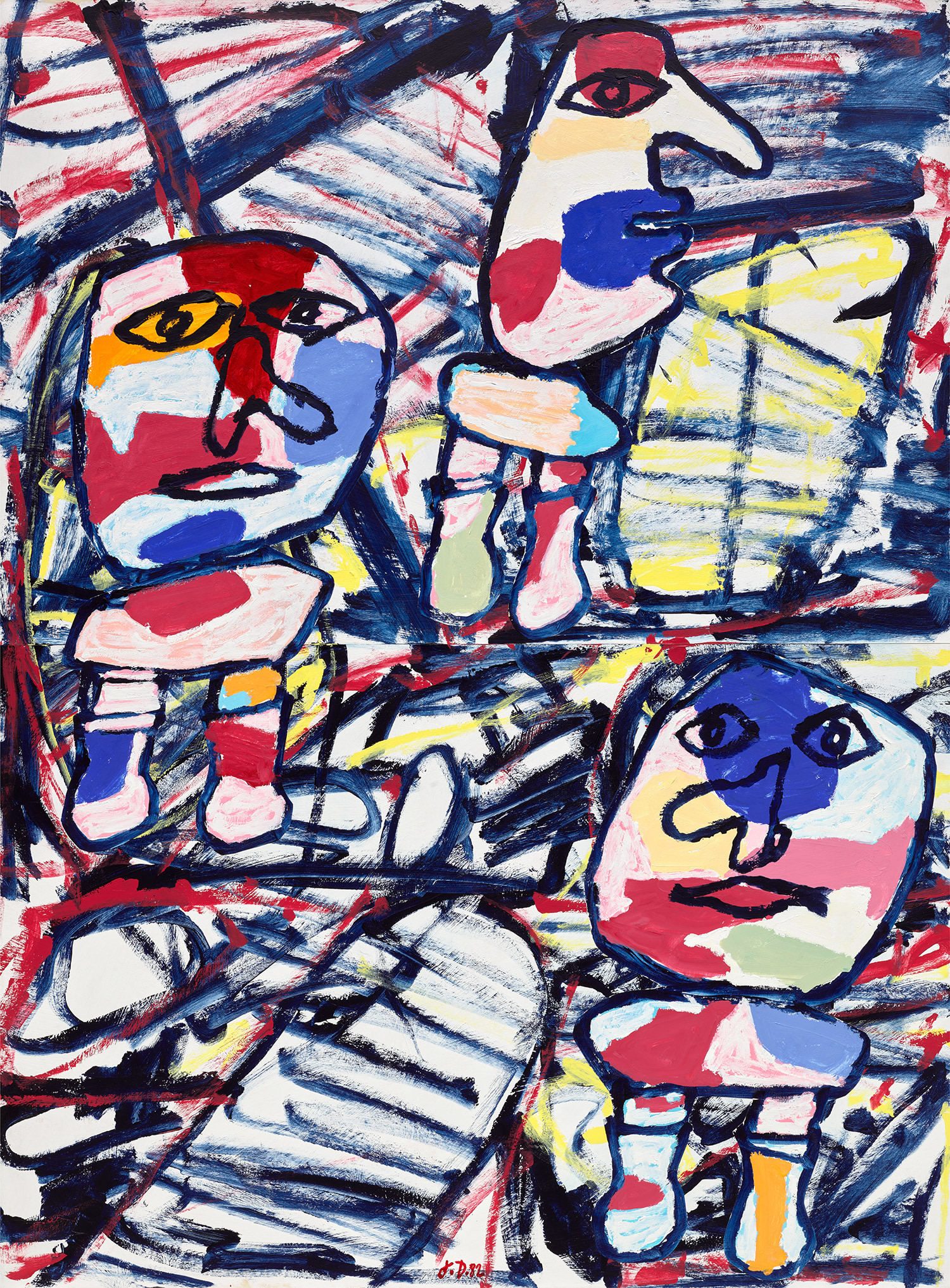 Jean Dubuffet — Site aléatoire avec 3 personnages