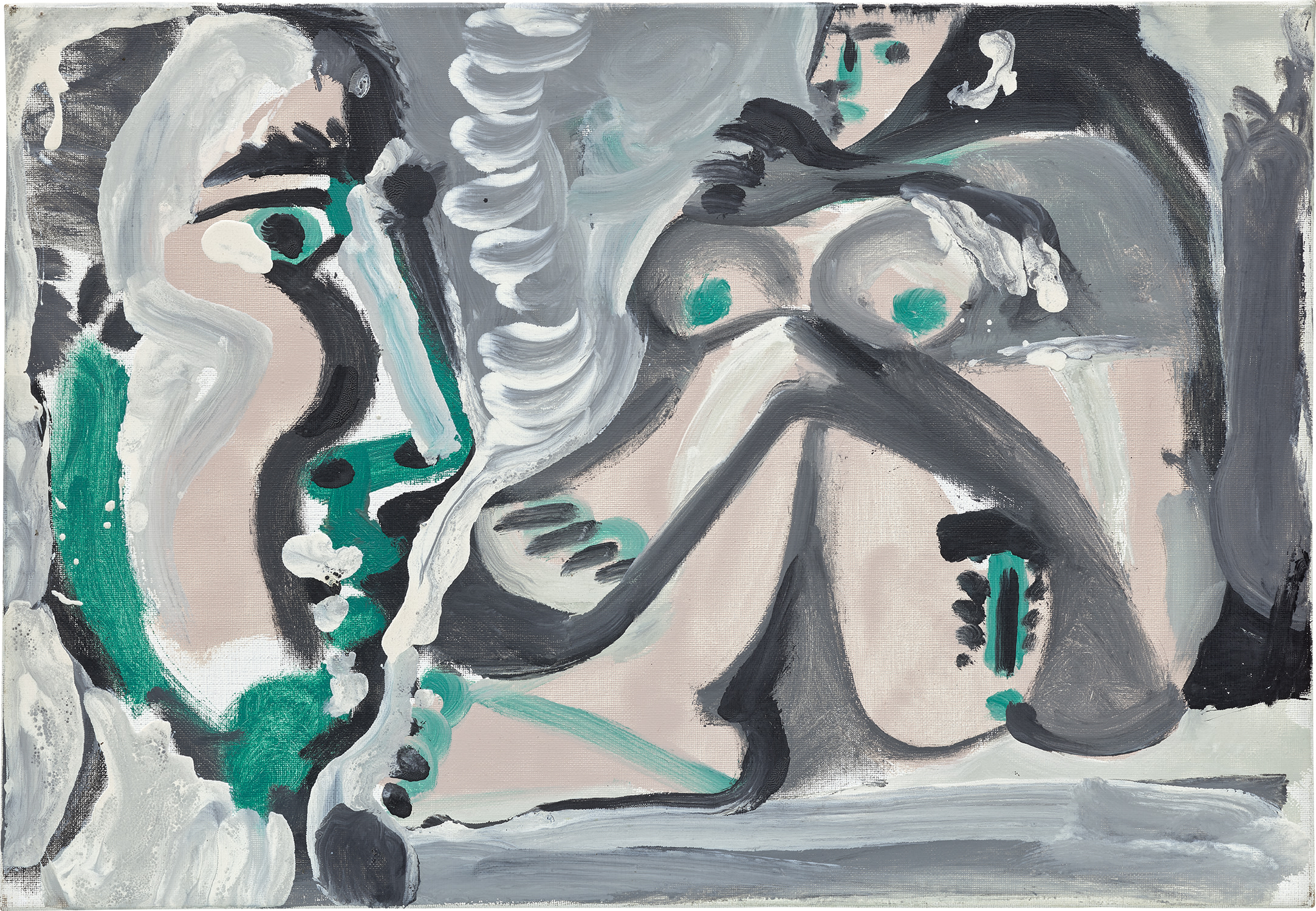 Pablo Picasso — Tête d’homme et nu assis