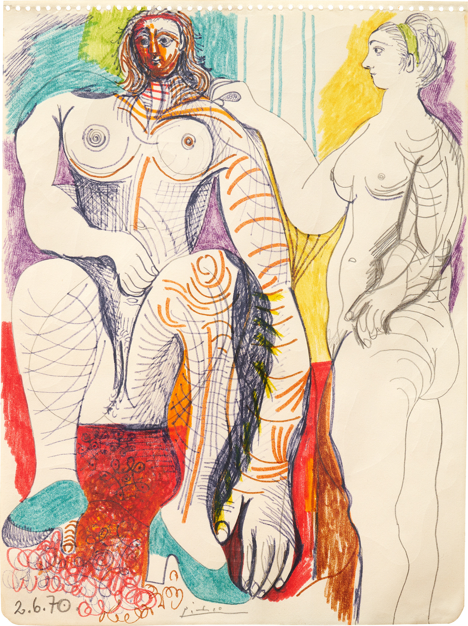 Pablo Picasso — Nu debout et nu assis