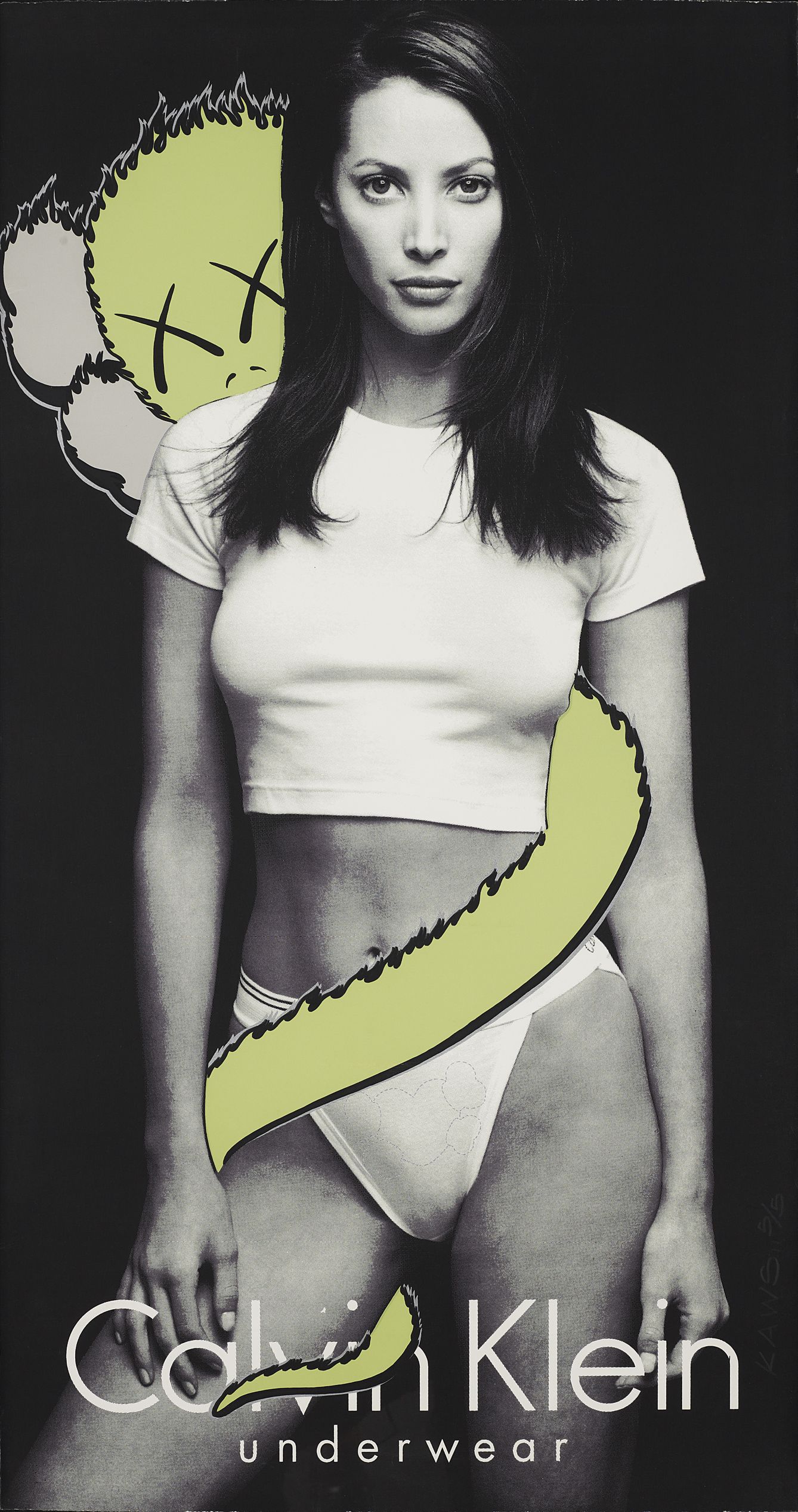 KAWS — Christy Turlington Ad Disruption