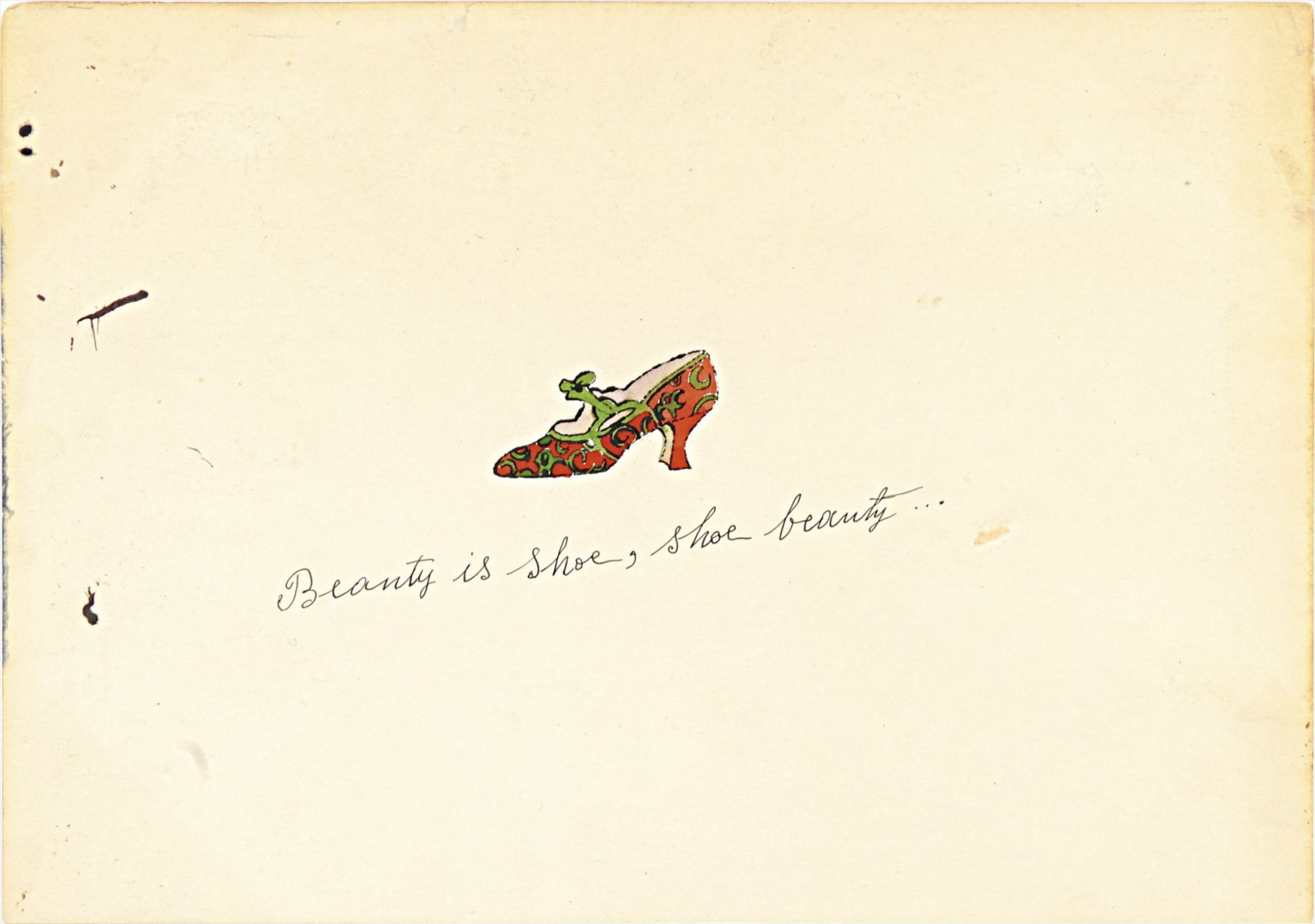 Andy Warhol — Beauty is shoe, shoe beauty