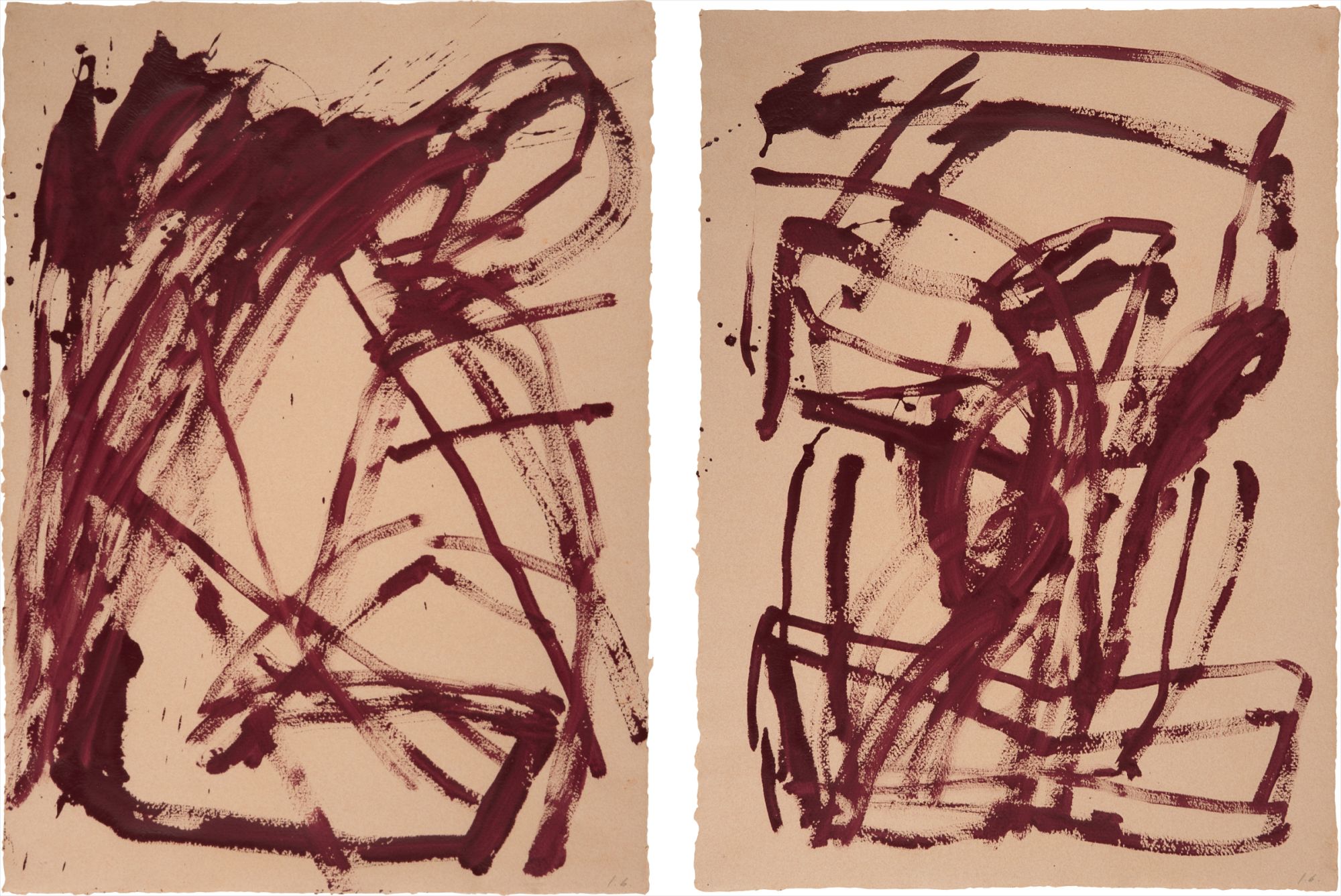 Two works: Interior Study (2); Interior Study (3)