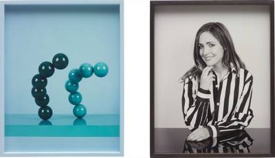 Two works: (i) Sculpture (For Park), 2011; (ii) Woman (Head Shot), 2010