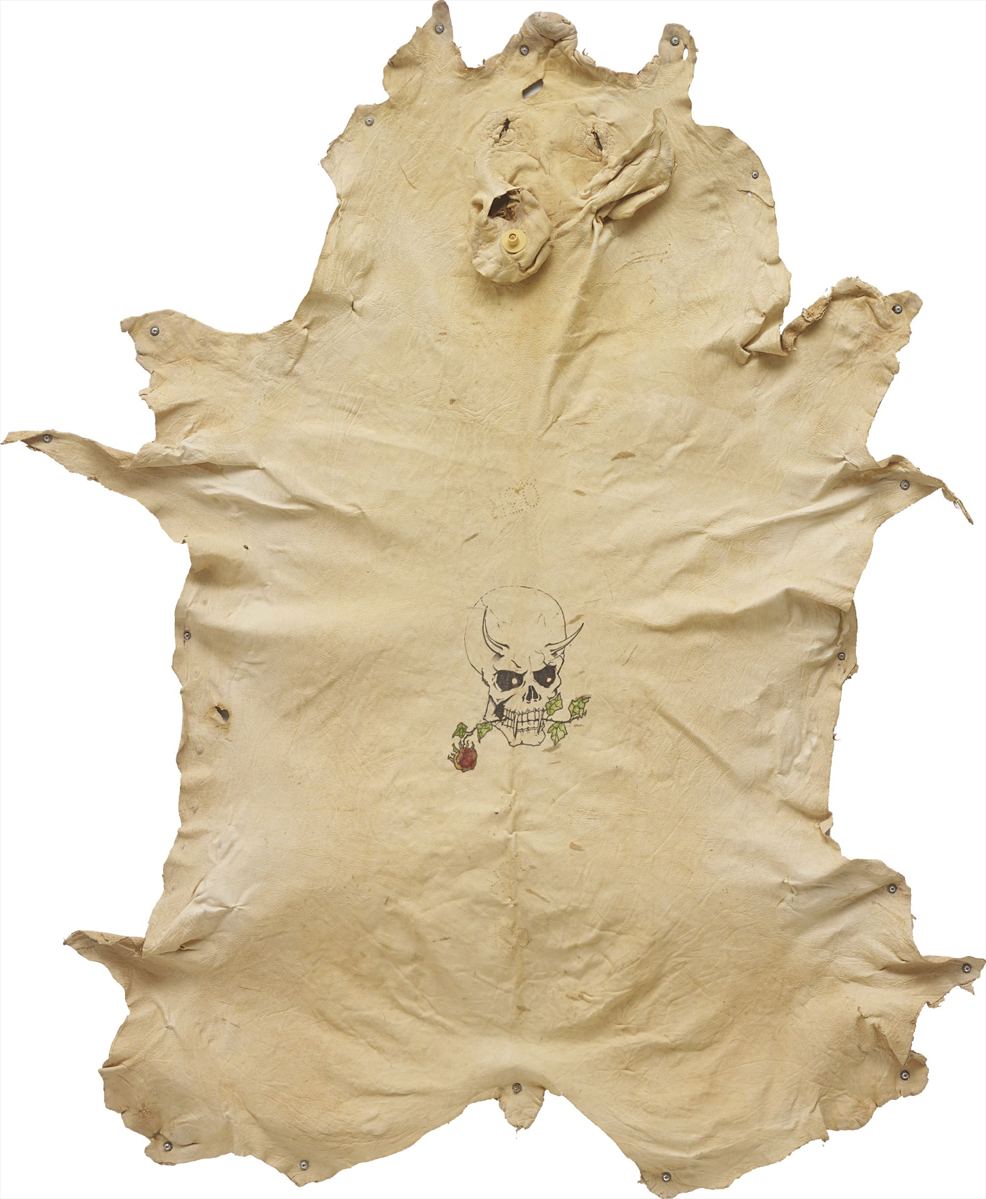 Wim Delvoye — Skull with Rose