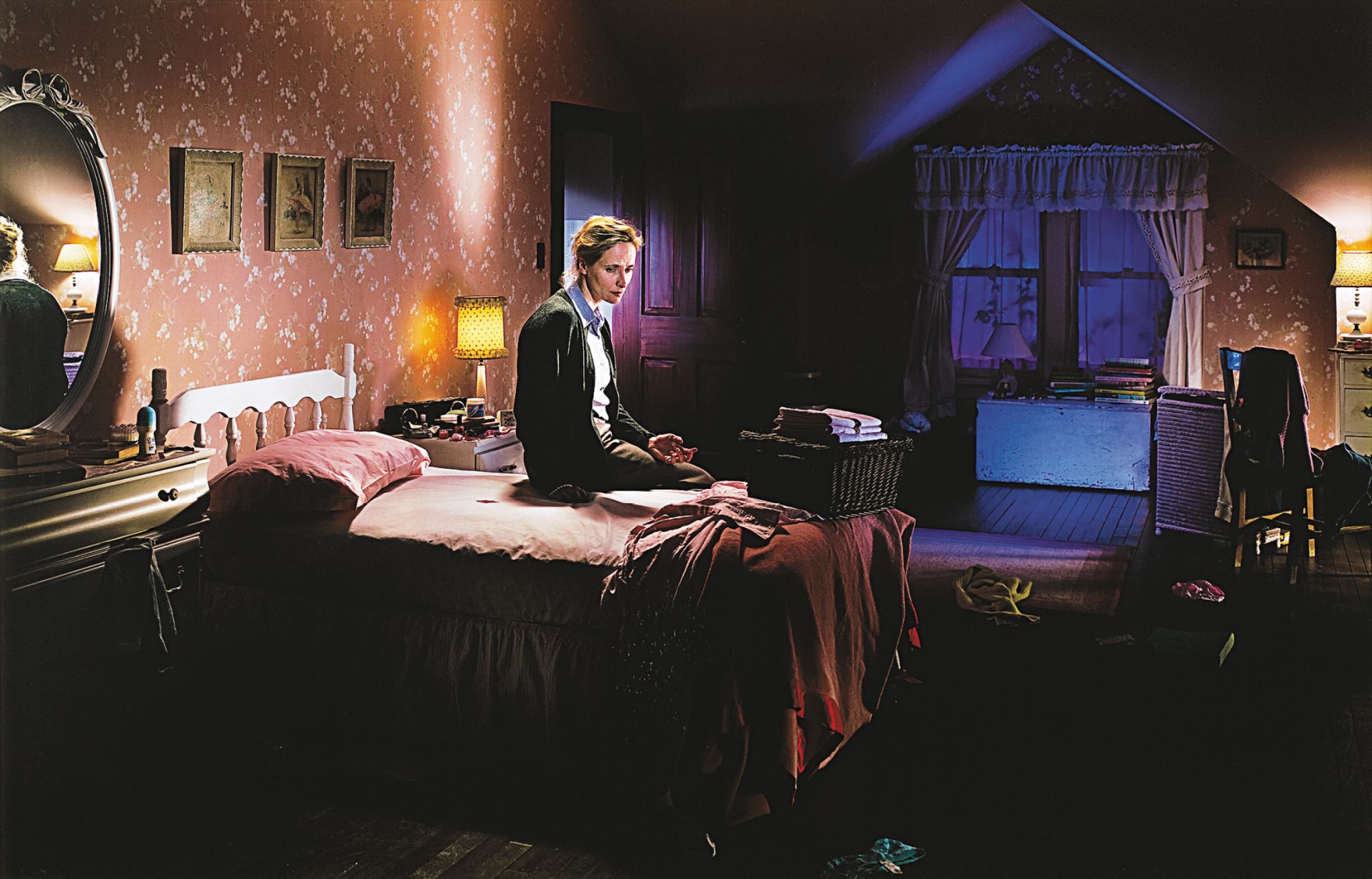 Gregory Crewdson — Winter (mother on bed with blood)