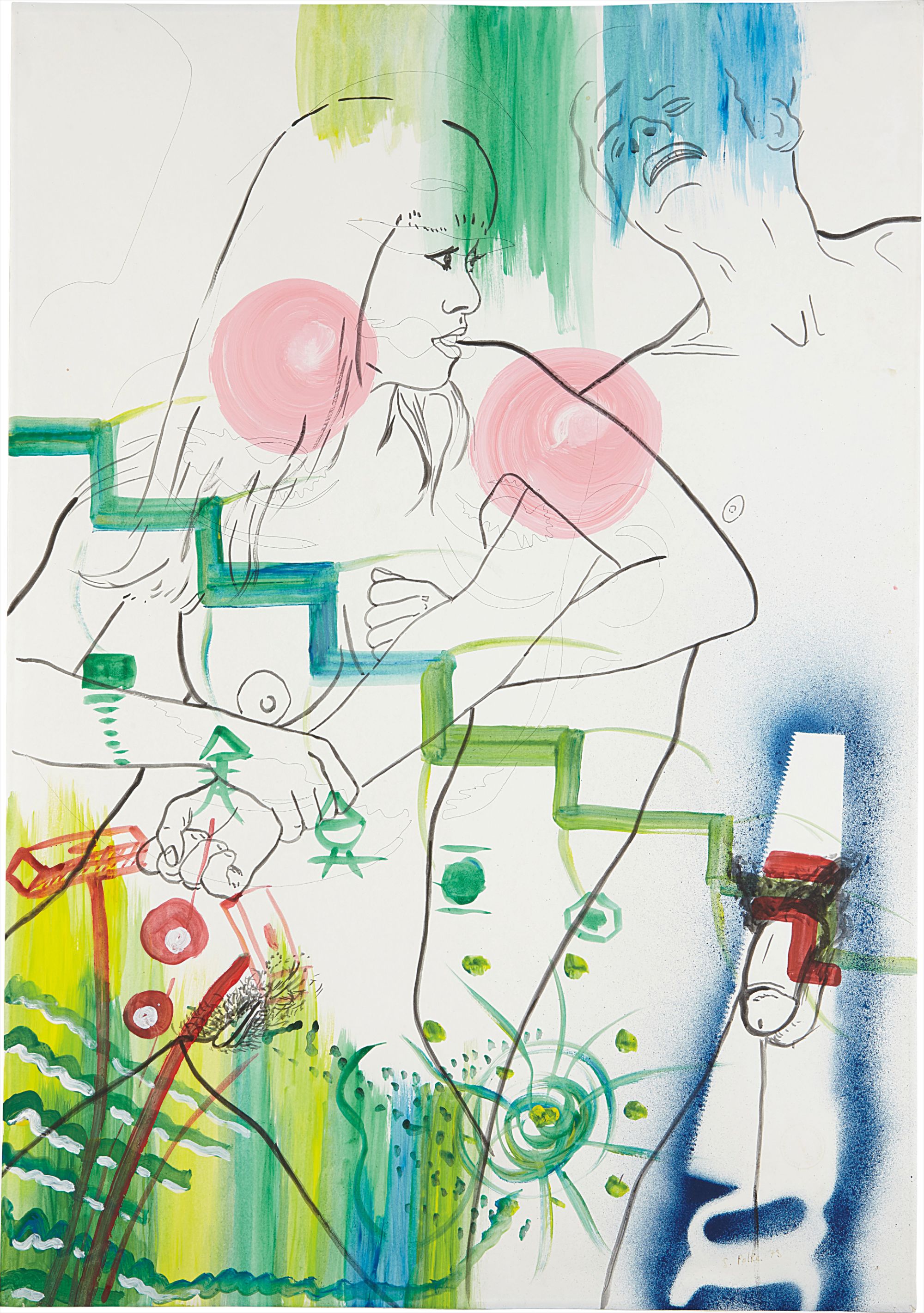 Sigmar Polke — Undoubtedly one of the most acclaimed artist of the twentieth century, Sigmar Polke’s appetite for experimentation lead him to cross all artistic genres and defy standard categorisation. His inventive works amalgamated differences such as the heroic and the banal, figuration and abstraction and high and low culture in an attempt to successfully destabilise conventional distinctions.