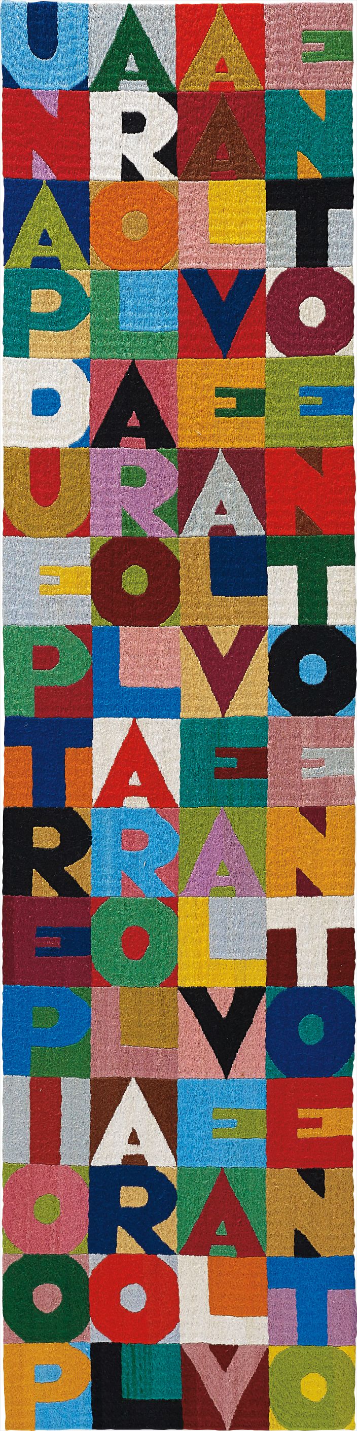 Alighiero Boetti — Una parola al vento, due parole al vento, tre parole al vento, 100 parole al vento