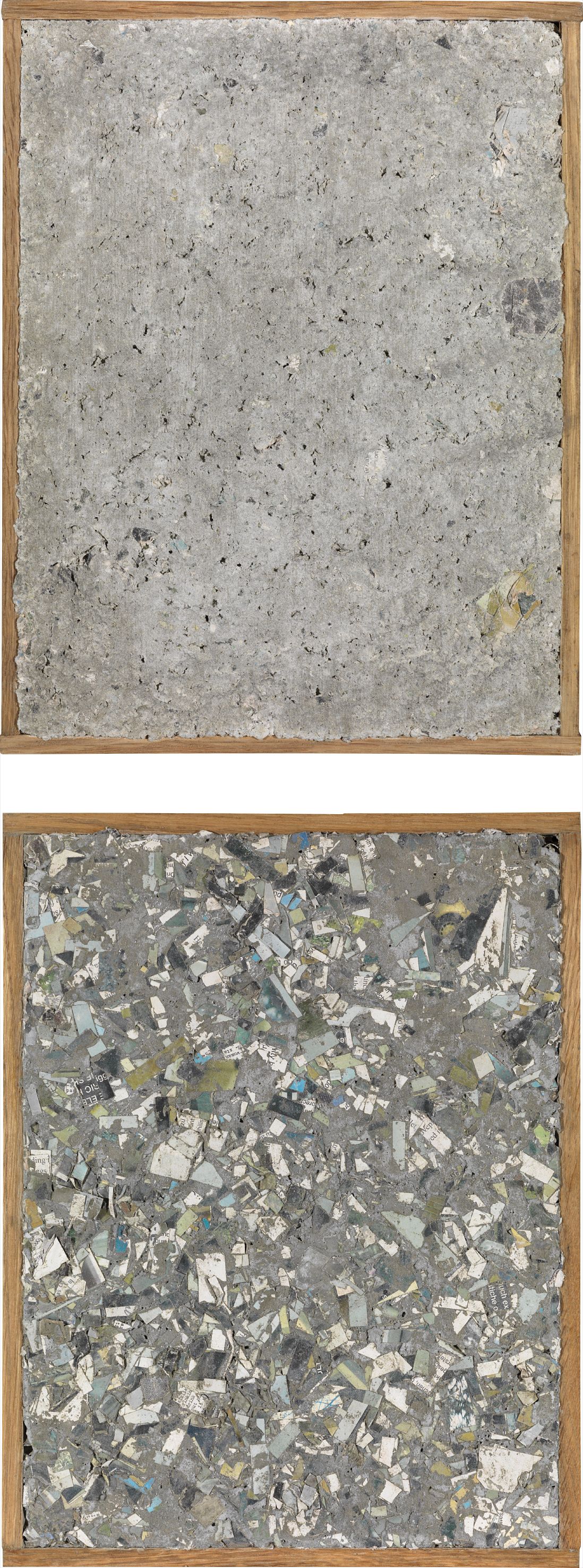 Two works: I Can't See (Papercrete Edition)