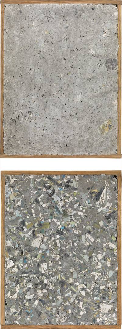 Two works: I Can't See (Papercrete Edition)