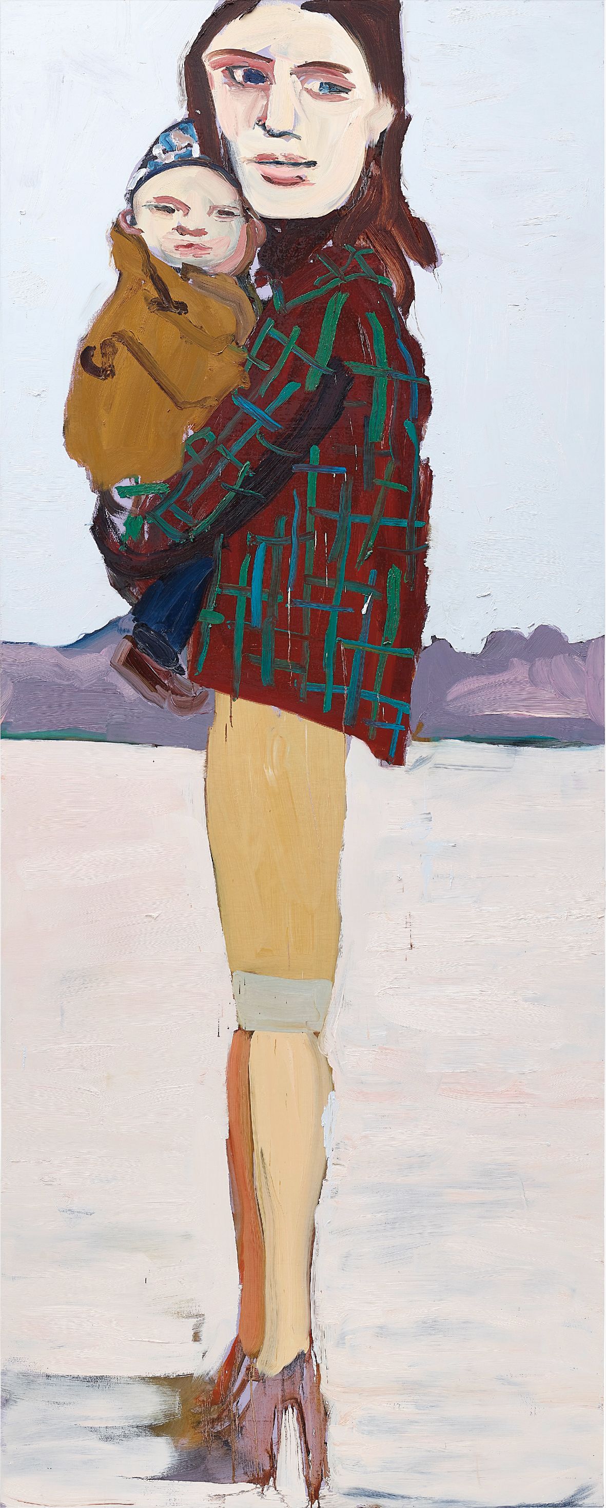 Chantal Joffe — Check Jacket and Baby
