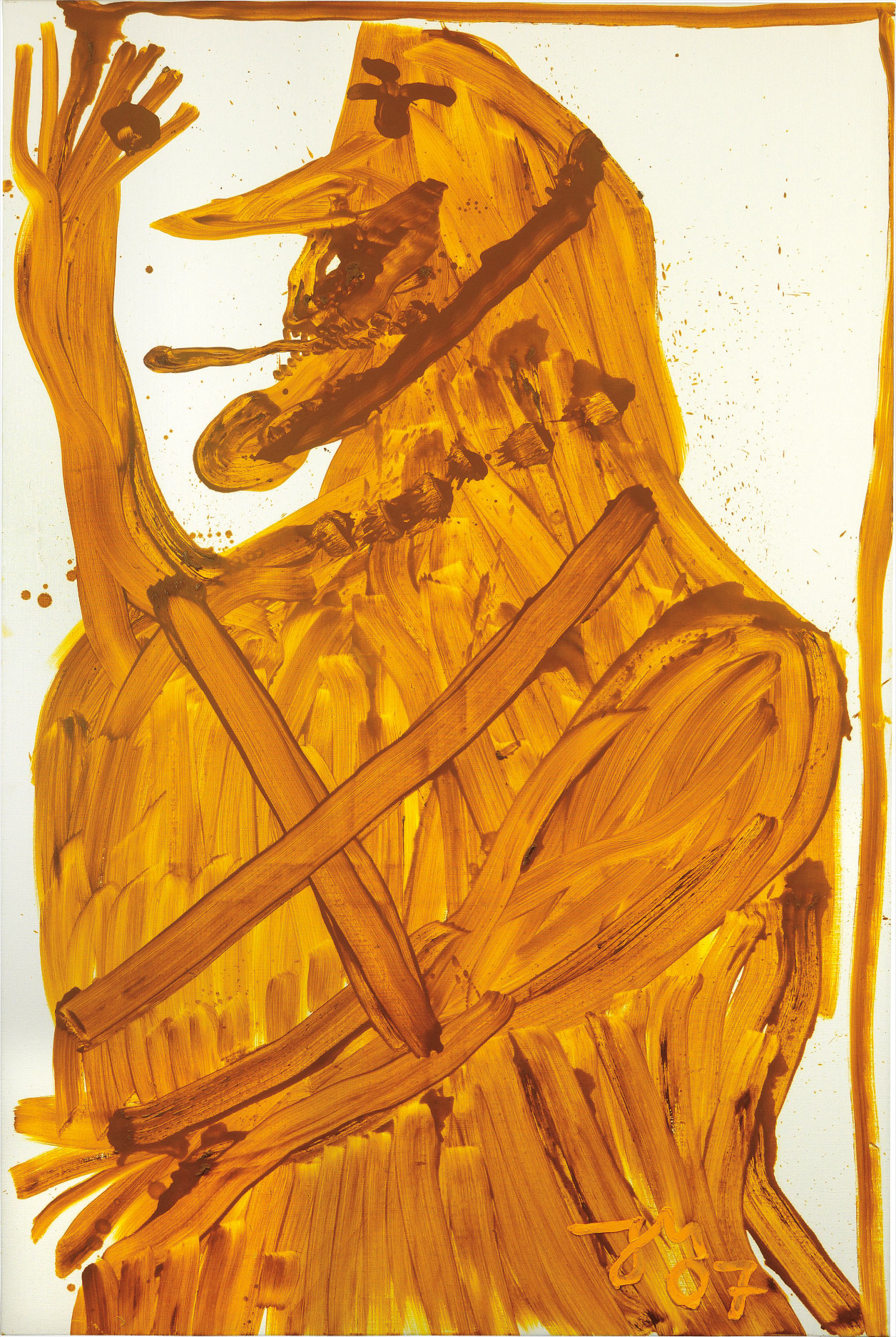 Jonathan Meese — Revolte, 1000 x Keuschheit goldene Diamantin die Totalvölkische