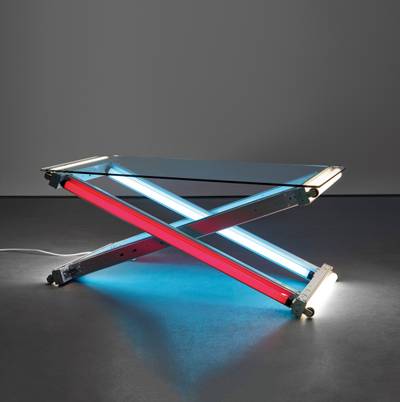 Lamp Table (Blue-Red-White)