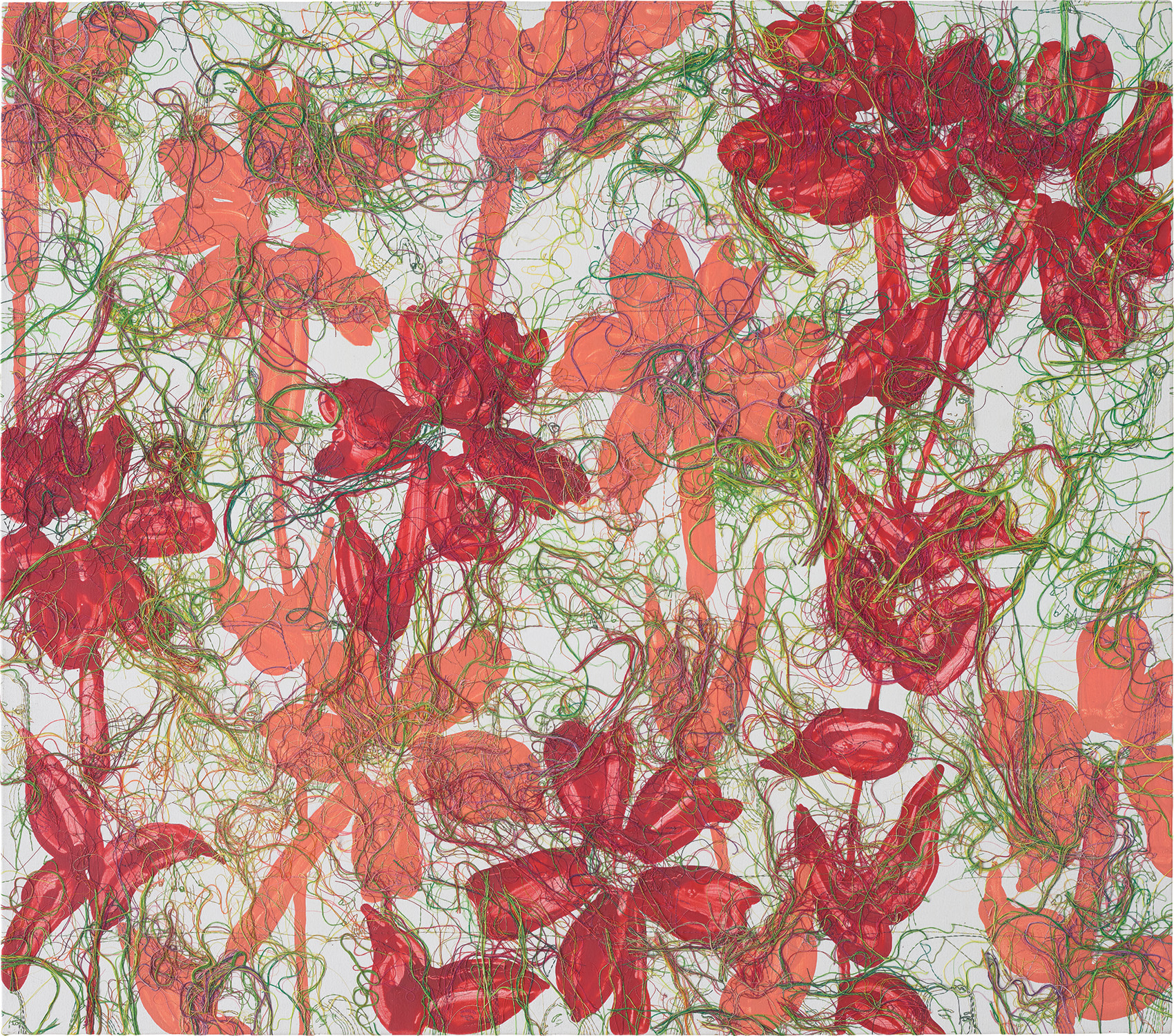 Ghada Amer — In Red and pale-RFGA