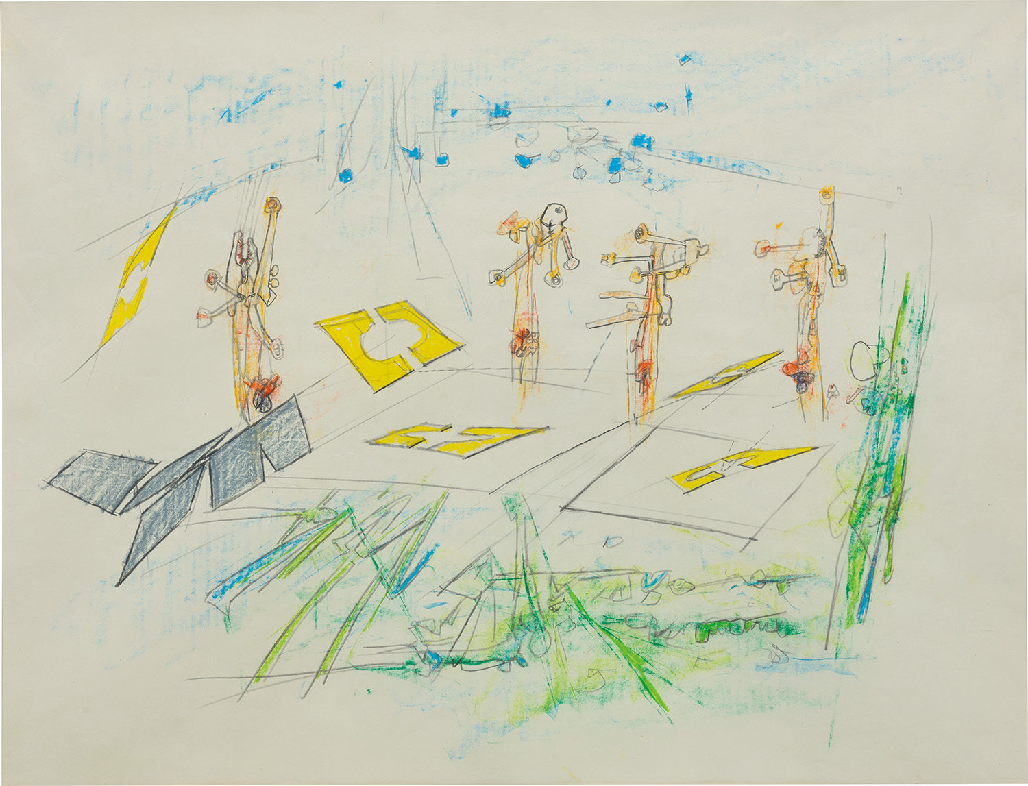 Roberto Matta — graphite and crayon on paper