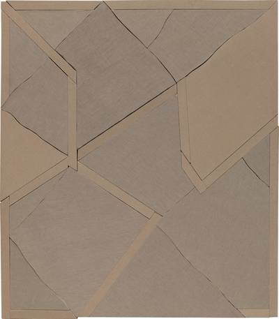 linen on canvas on board